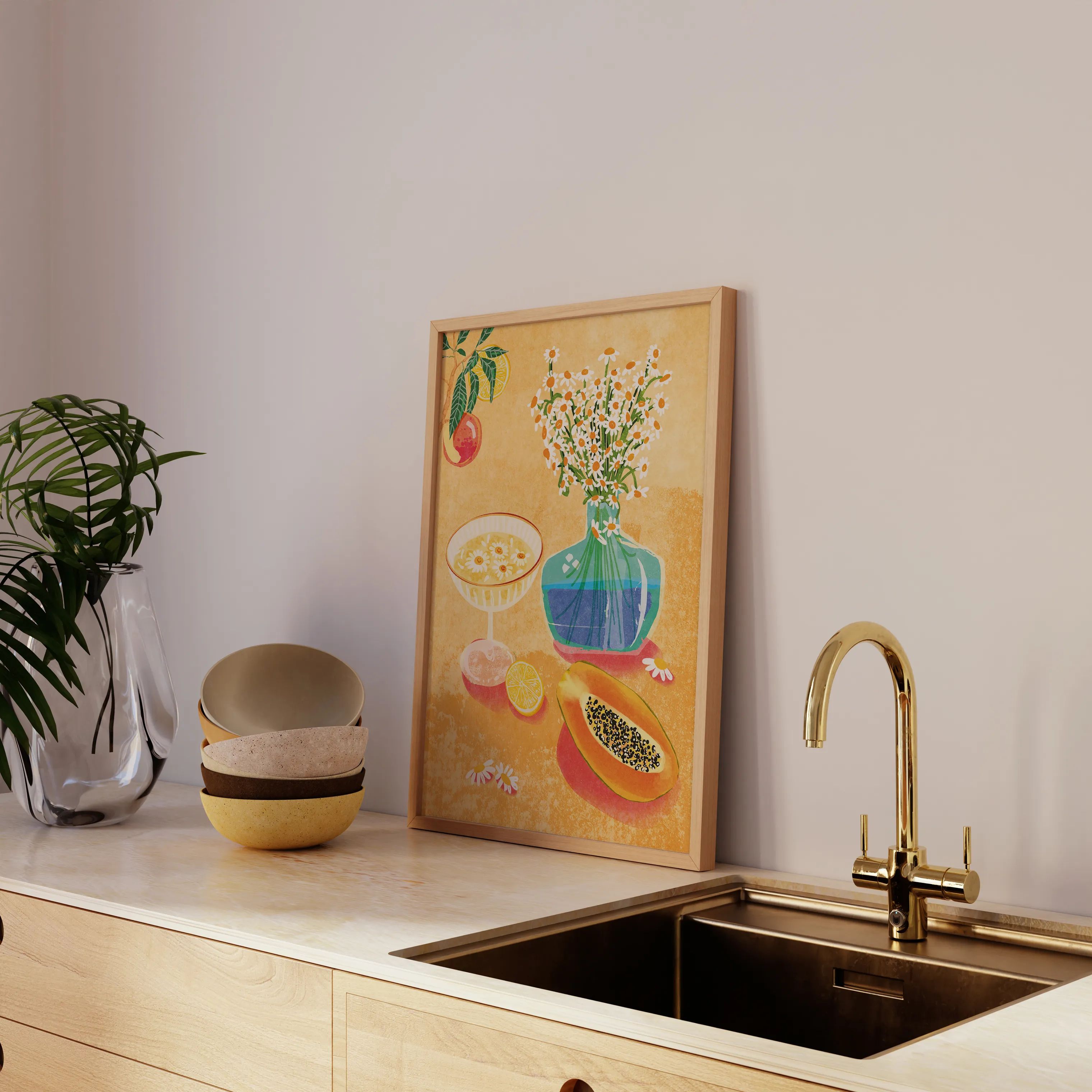 Poster&Frame Plakater Plakat - Summer day vibes i Multifarvet, B30 x L40 cm, 2