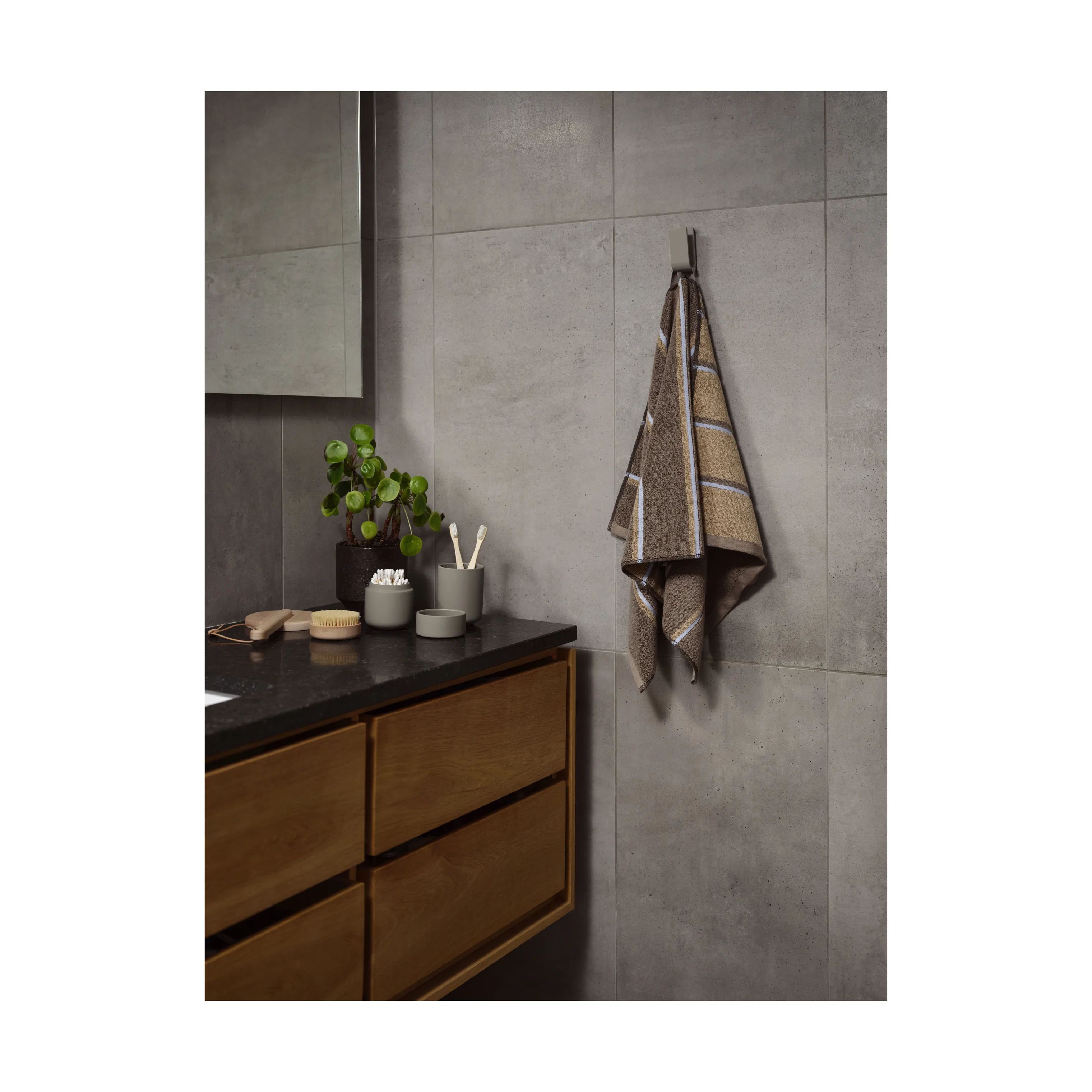 Zone Håndklæder Sauna Håndklæde i Tan, B50 x L100 cm, 4