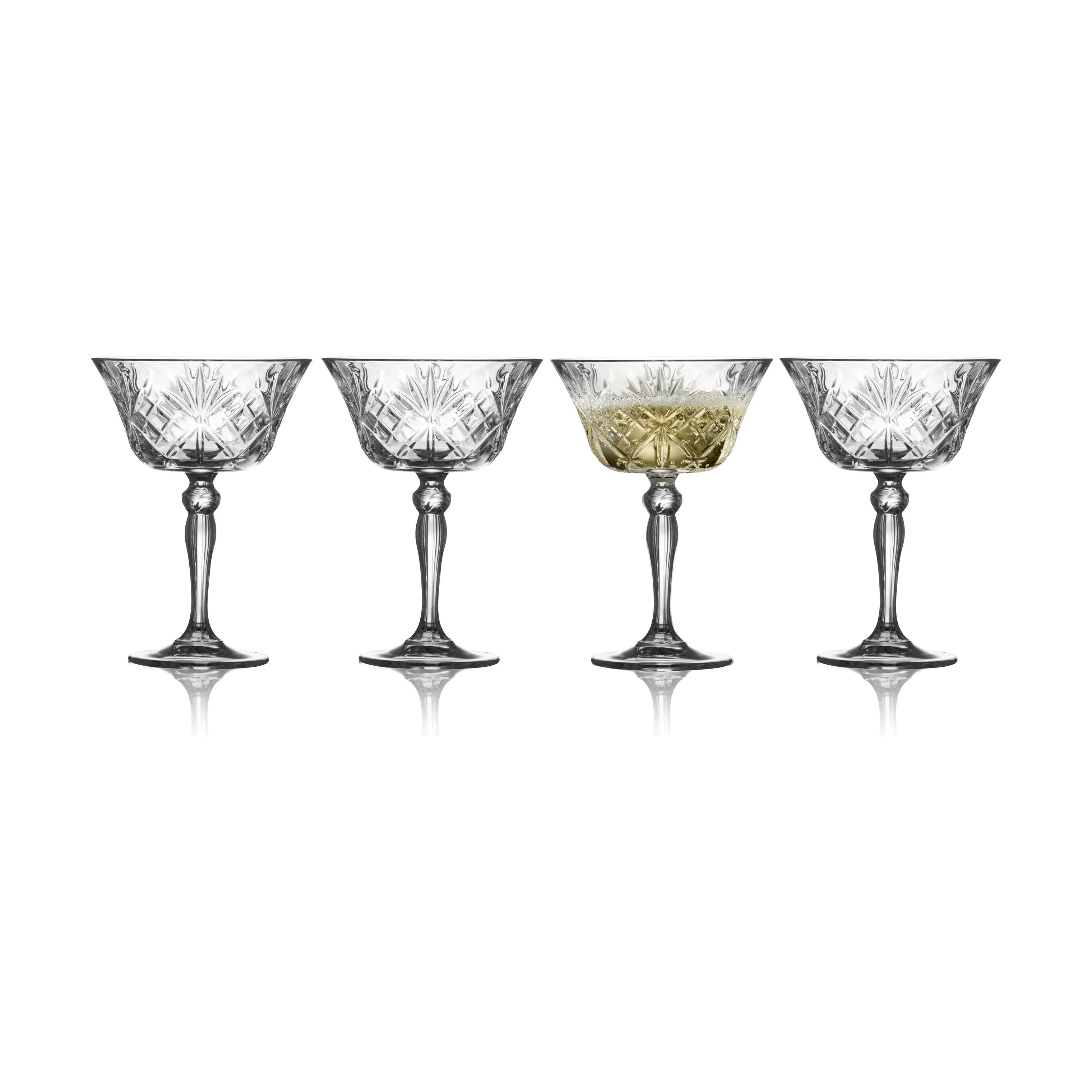 Lyngby Glas Champagneglas Melodia Champagneskål - 4 stk. i Klar, 1
