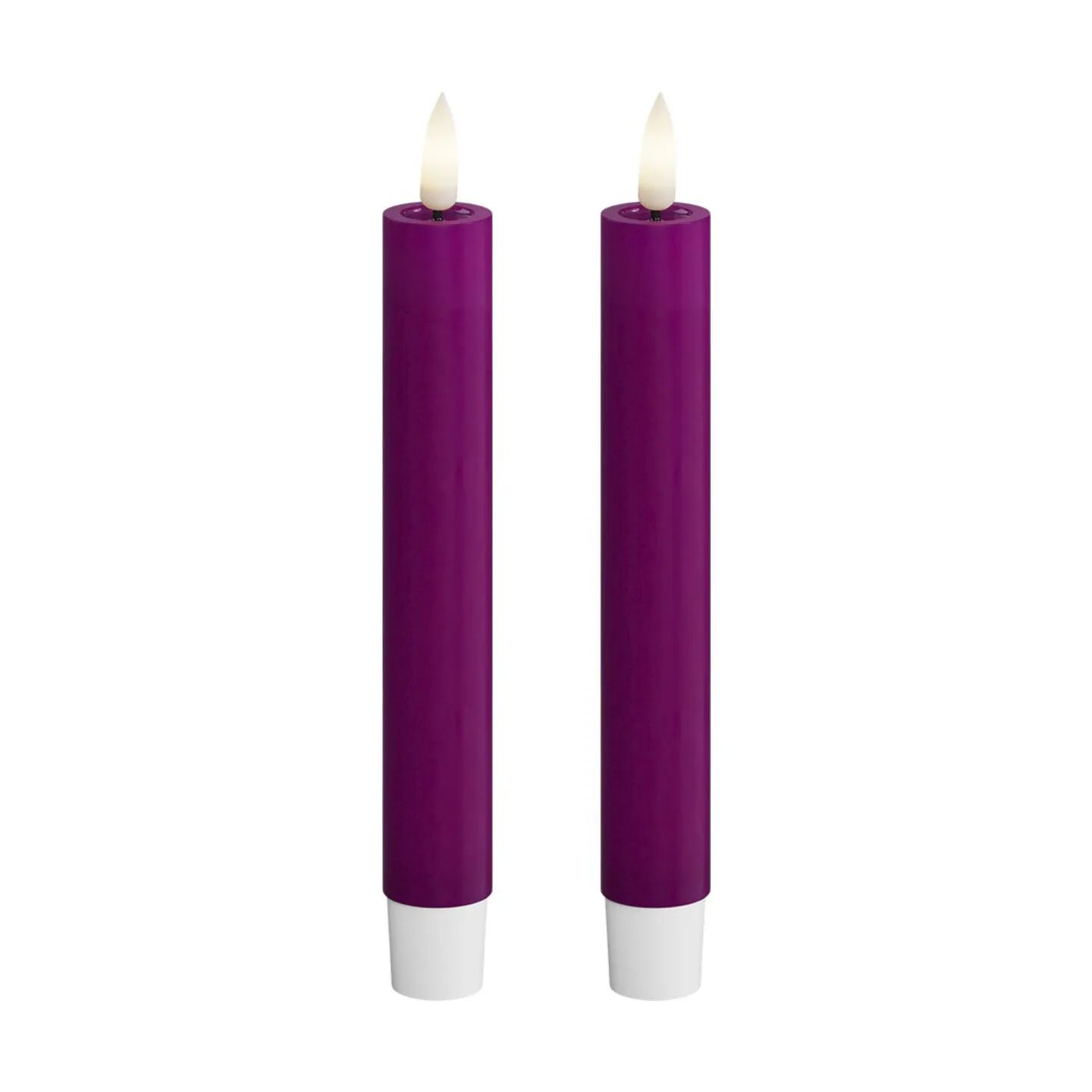 Deluxe Homeart LED-lys Real Flame LED Kronelys - 2 stk. i Violet , 15 cm, 1