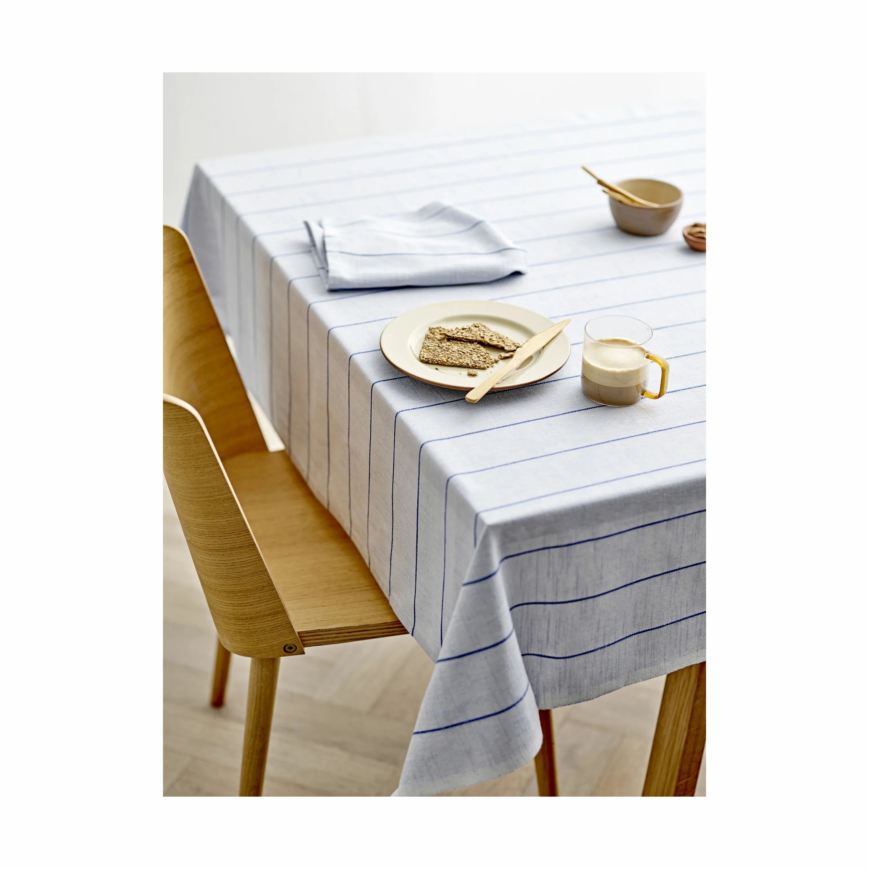 Södahl Stofservietter Line Mundserviet - 4 stk. i Royal blue, 2