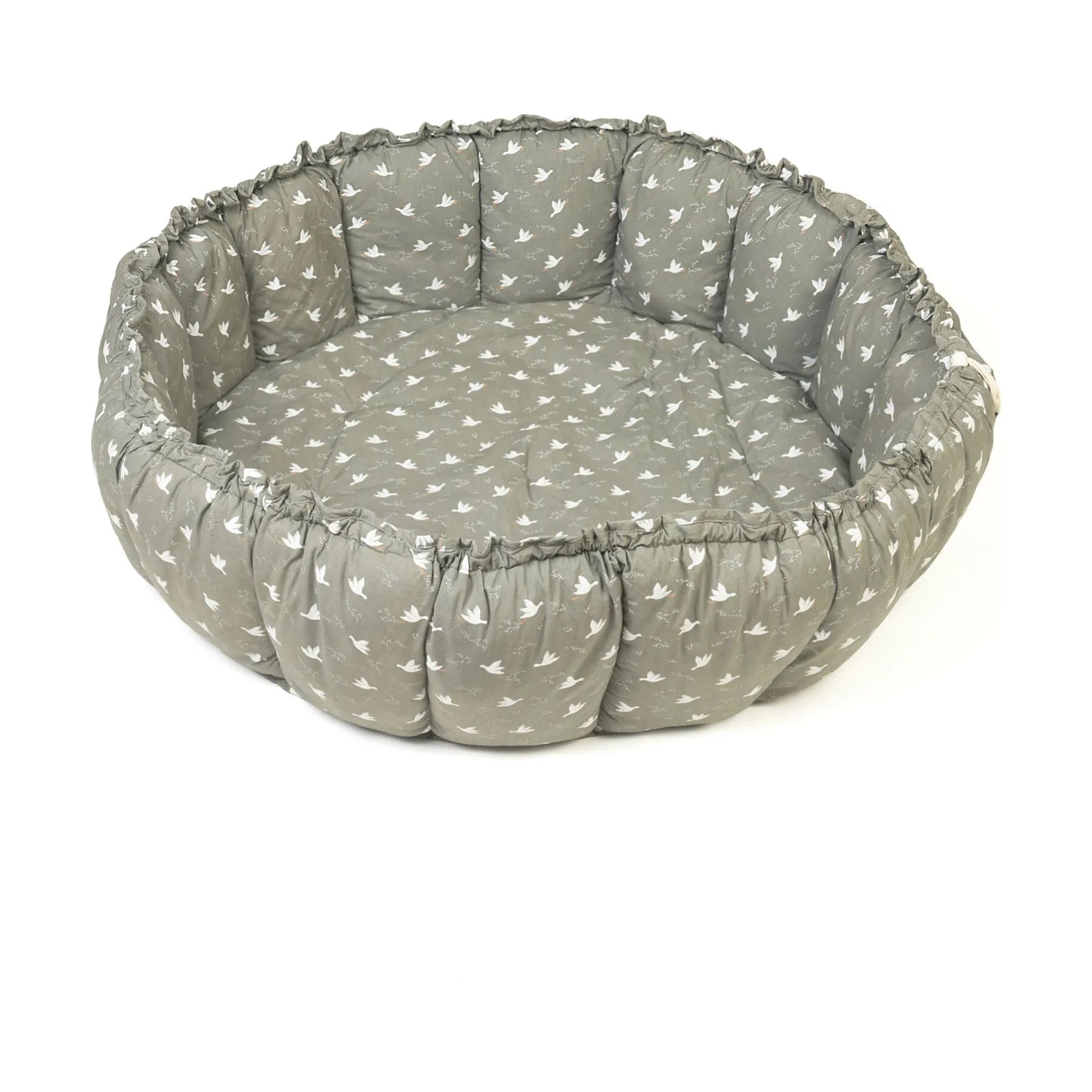 Play&Go Til børneværelset Bloom Babynest Legemåtte i Grøn m fugle, 1