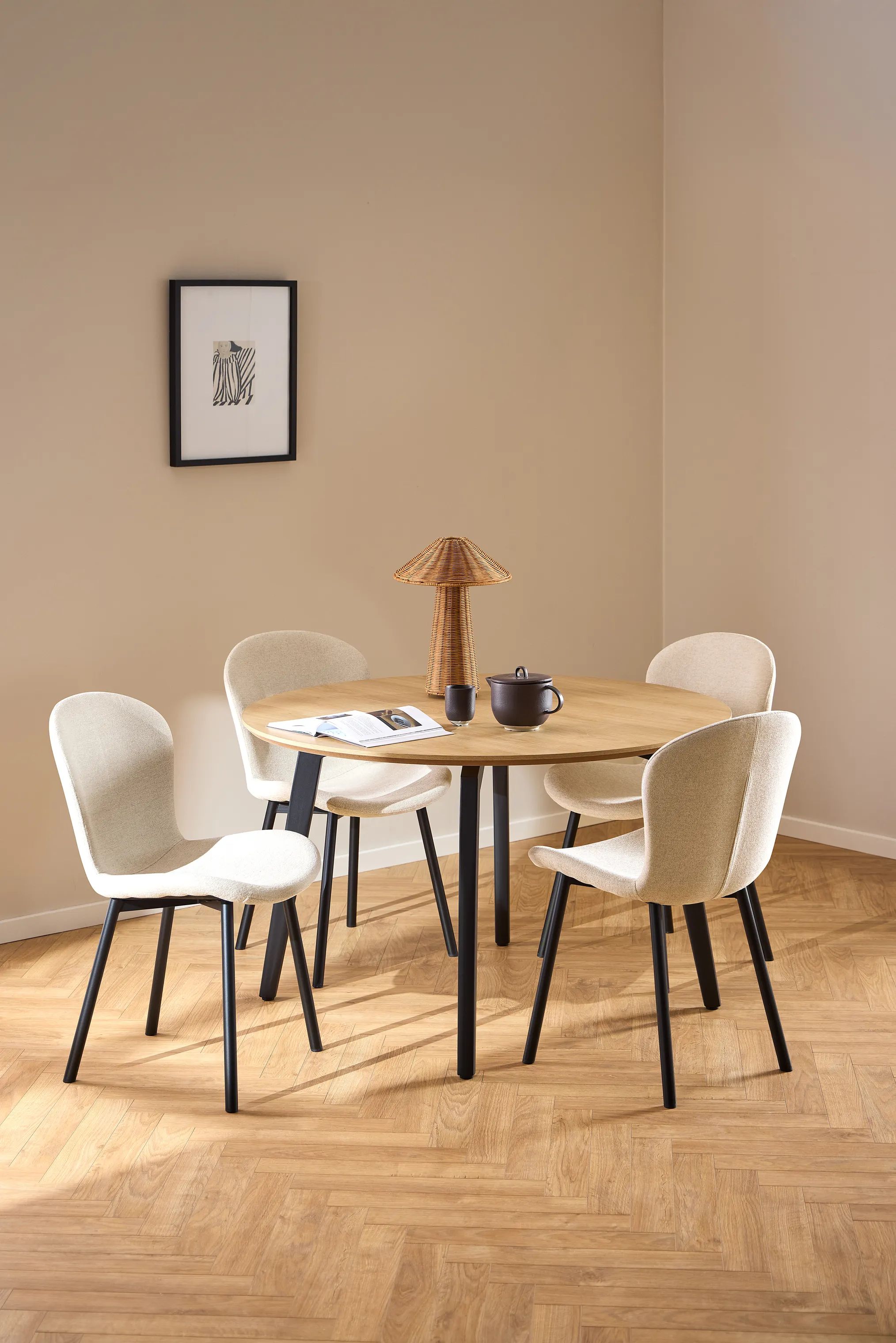 CASA Living Spiseborde Cadiz Spisebordssæt - 5 dele i Beige, 2