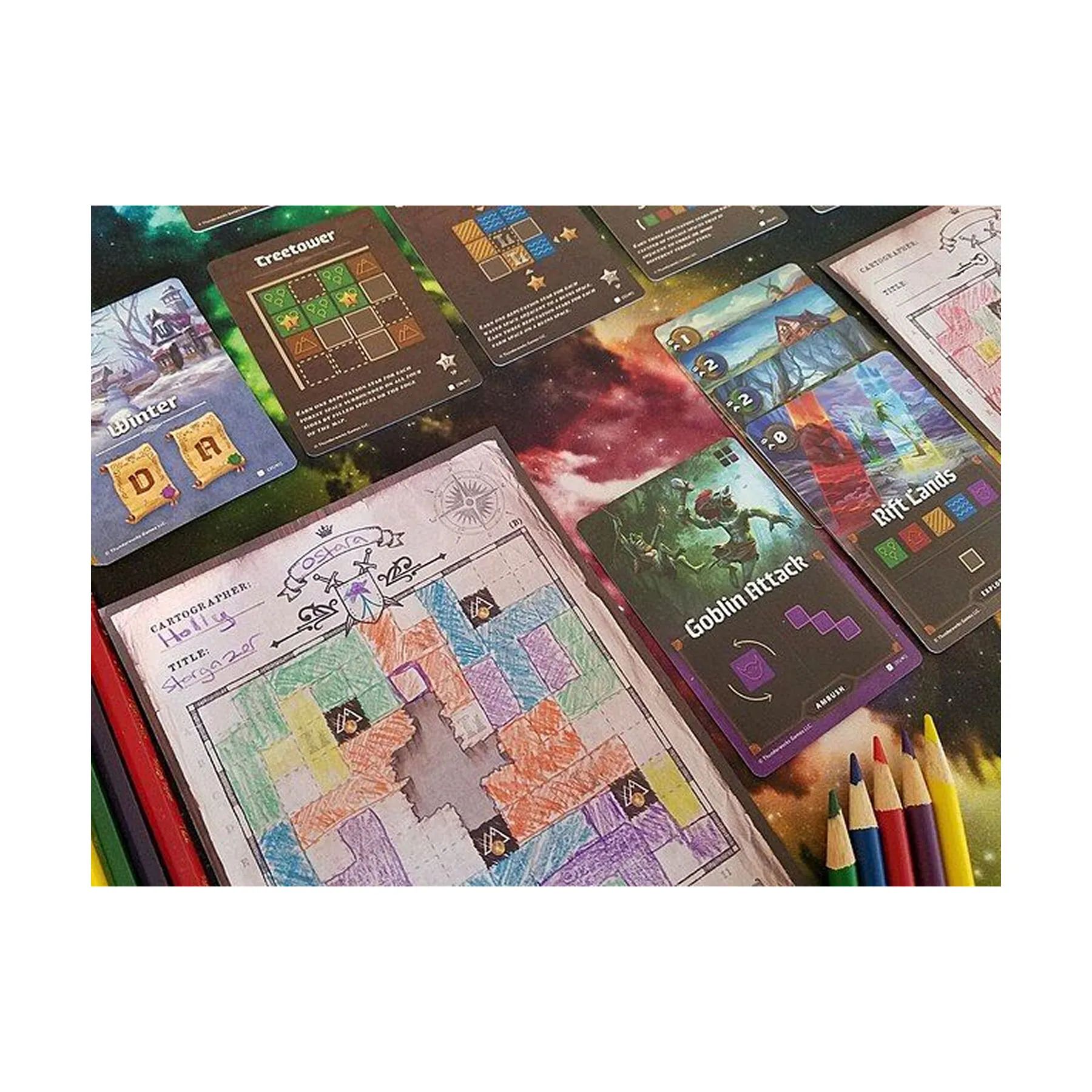 Spilbræt Spil Kortspil - Cartographers: A Roll Player Tale i Multifarvet, 3