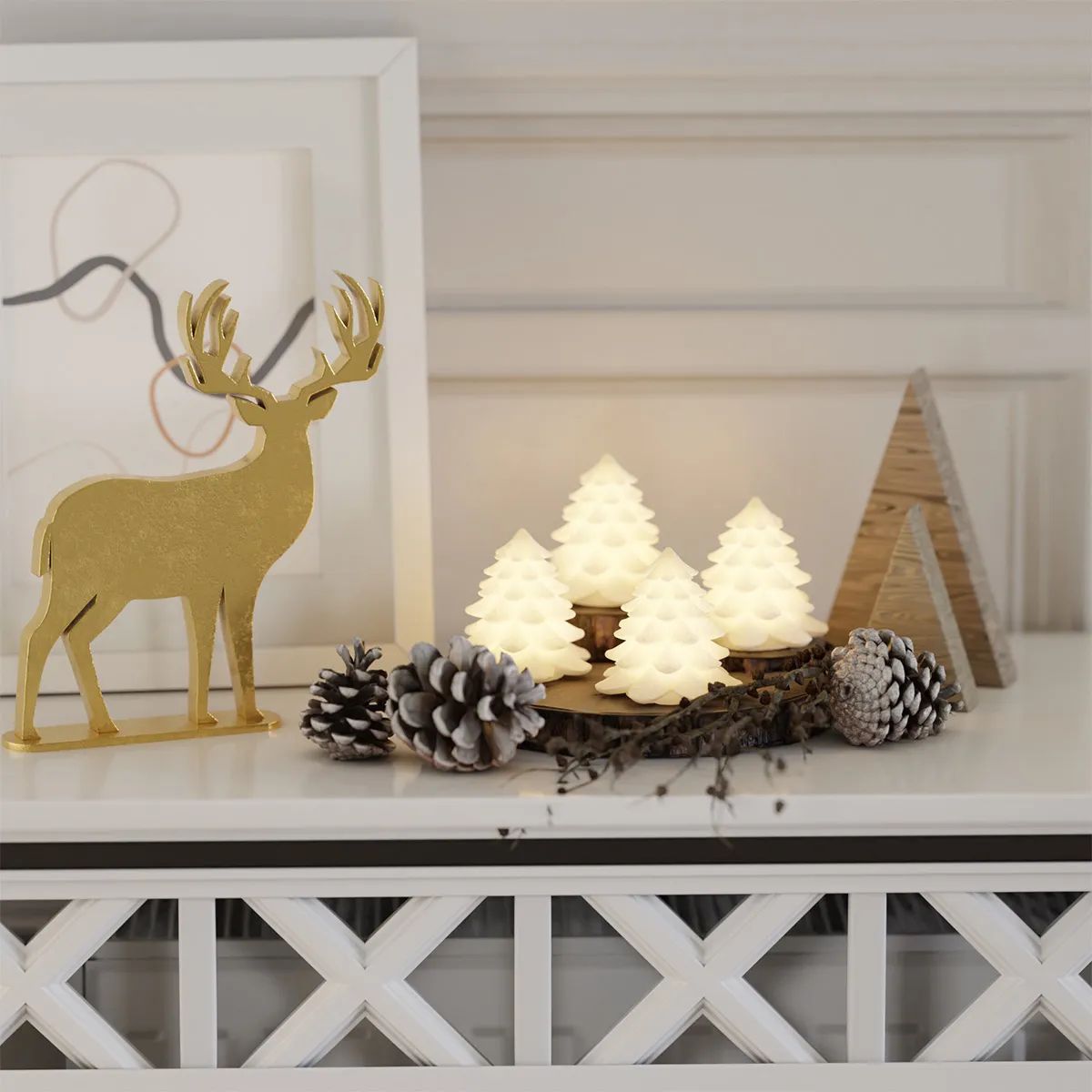 Deluxe Homeart LED-lys LED Juletræ - 4 stk. i Hvid, 3