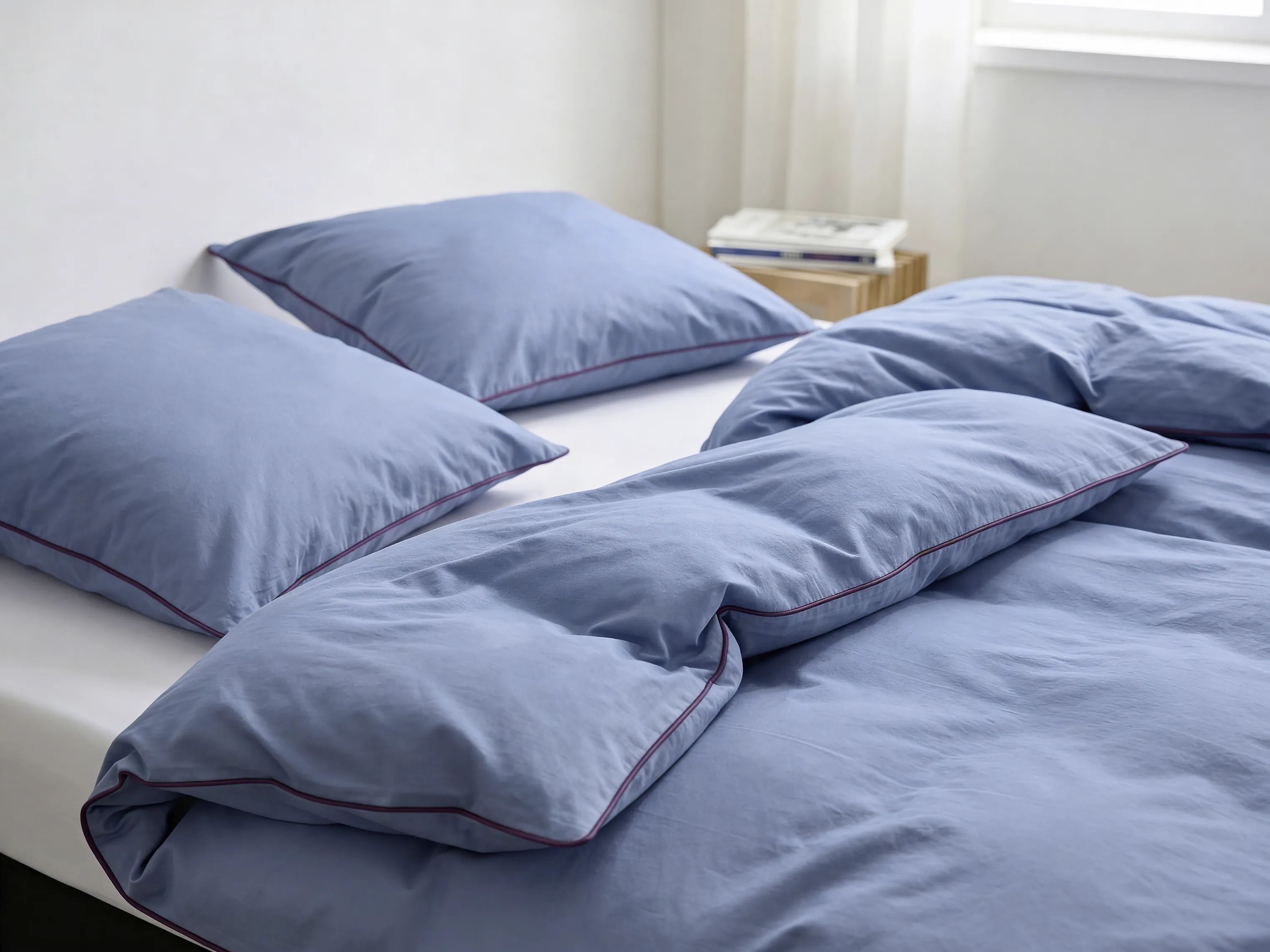 Södahl Sengetøj Edge Sengetøj i Sky blue, B140 x L220 cm, 2