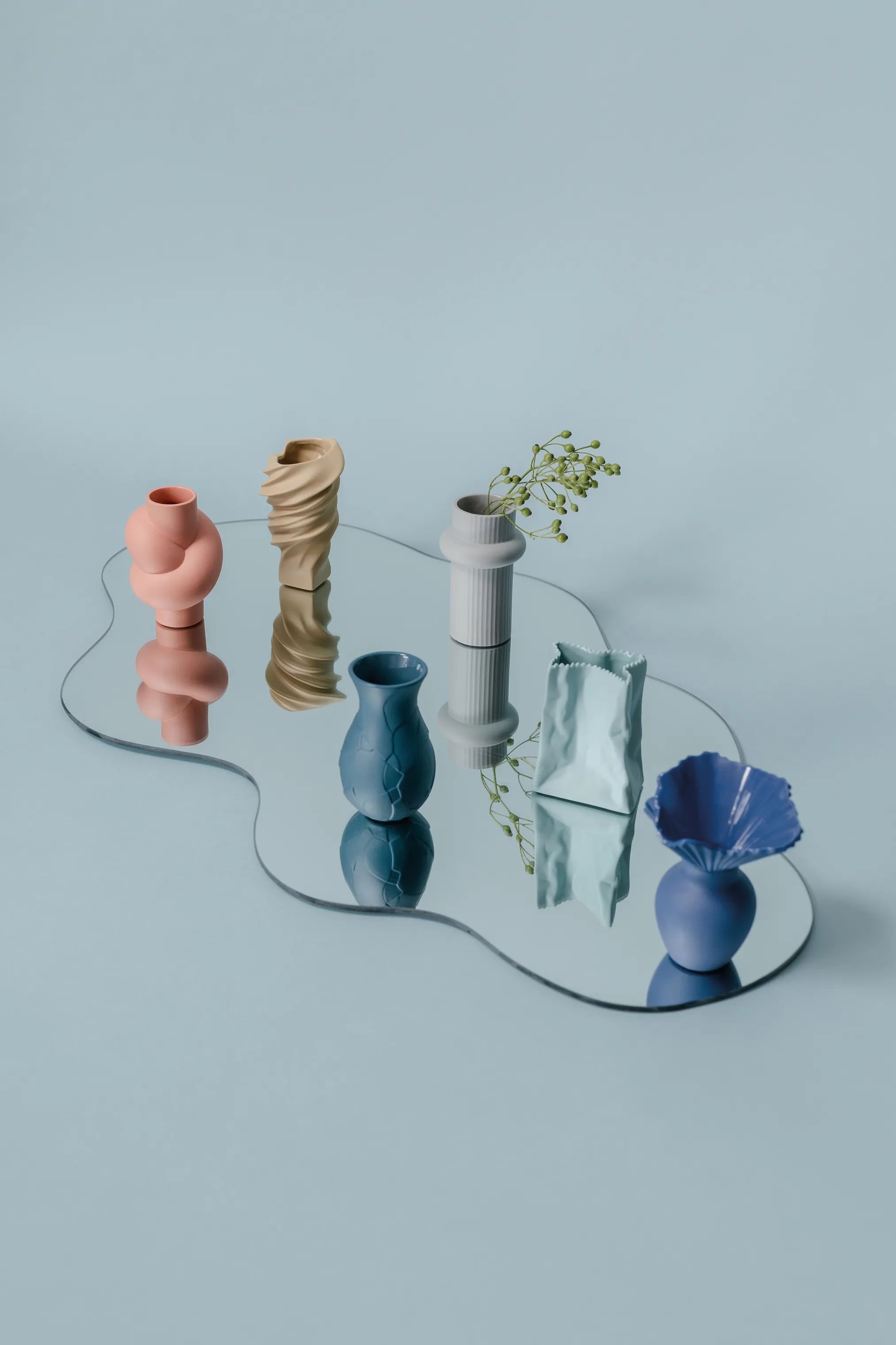 Rosenthal Vaser Node Vase i Koralfarve, 9,8 cm, 5
