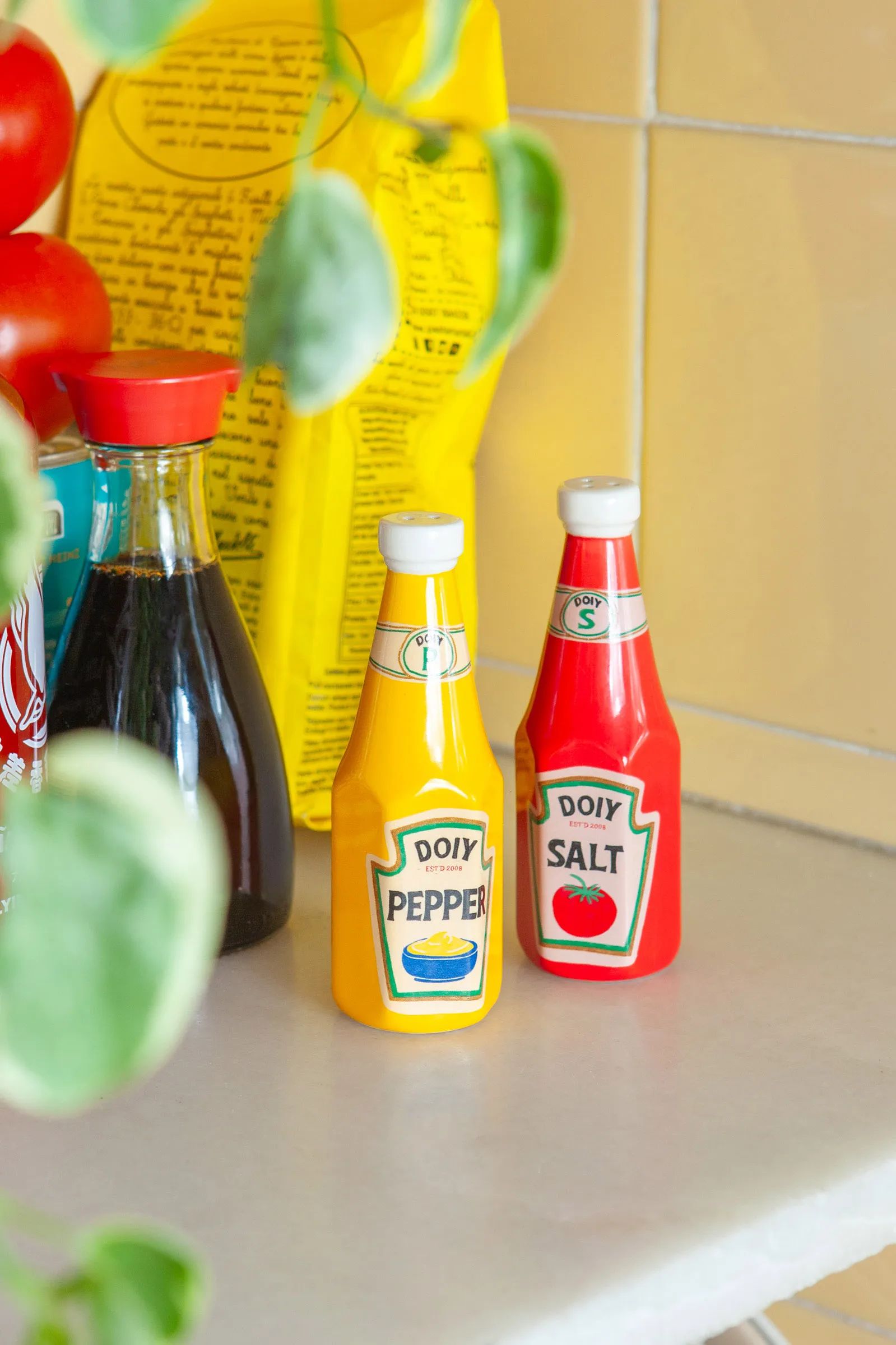 DOIY Strøsæt Strøsæt - 2 dele i ketchup/sennep, 4