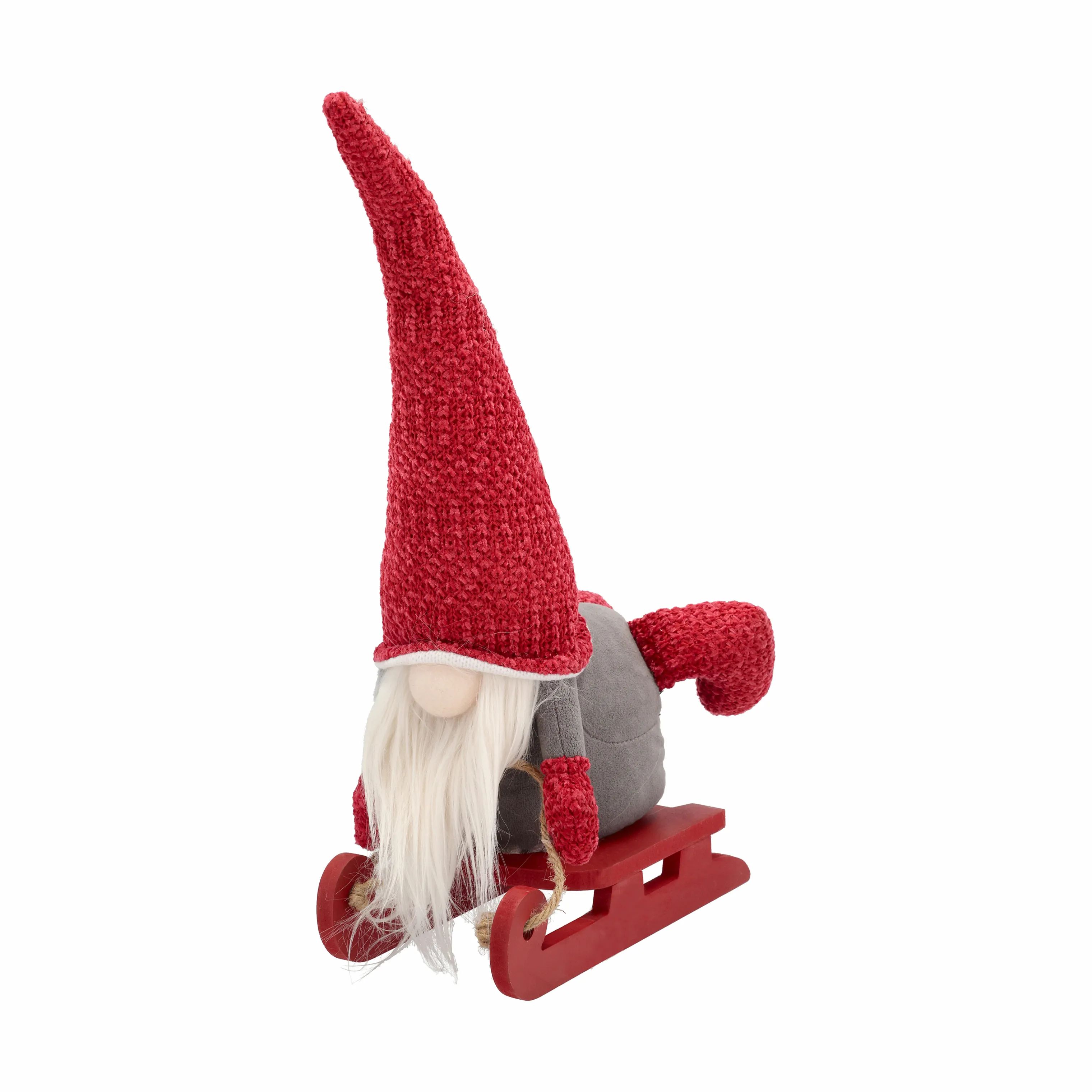 Casa Christmas Nisser Nisse på kælk - i Rød/grå, 1