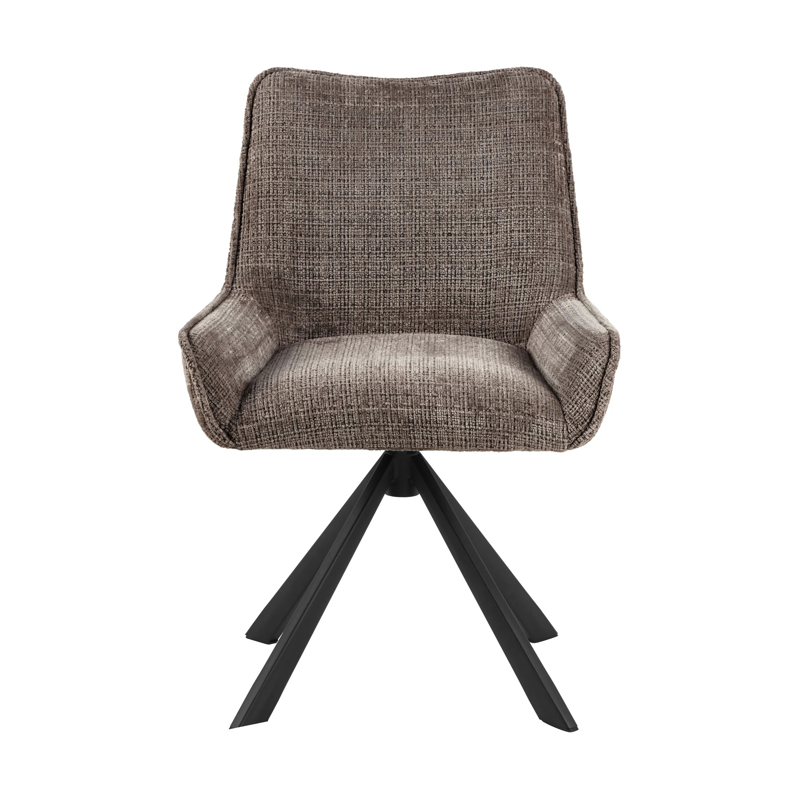 CASA Living Spisebordsstole Eddie Spisebordsstol - 2 stk i Brun/mat sort, 8