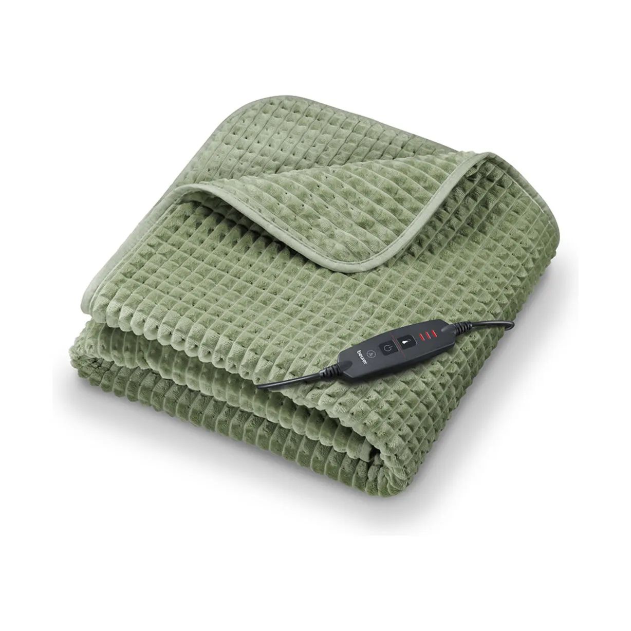 Beurer Varmetæpper HD 72 Waffle Varmeplaid i Grøn, 1