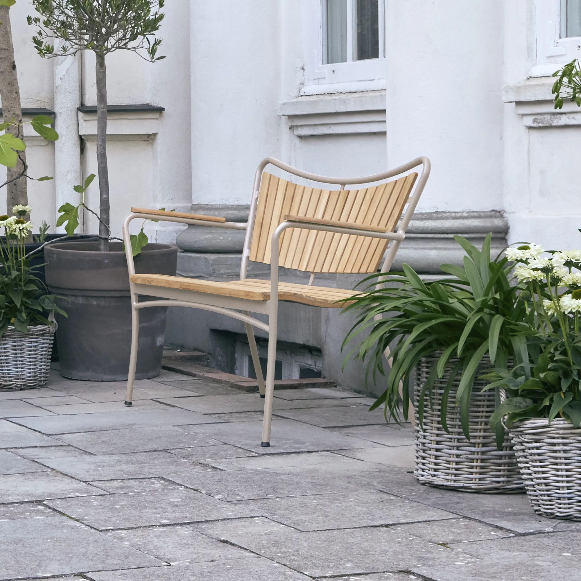 Mandalay Havebænke Marguerit Havebænk i Taupe, 112 cm, 2