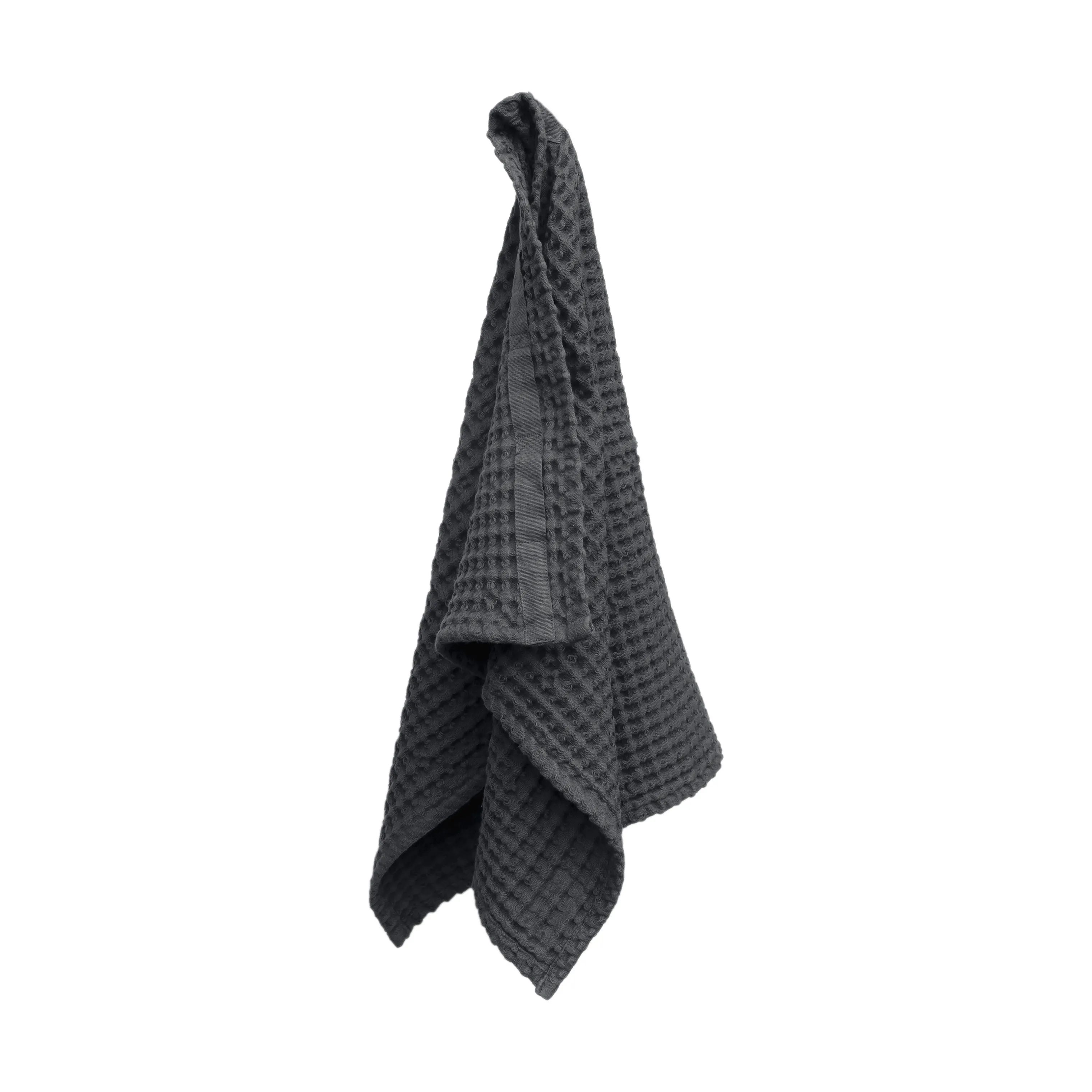 The Organic Company Håndklæder Big Waffle Vaffel Håndklæde i Mørkegrå, B50 x L75 cm, 1