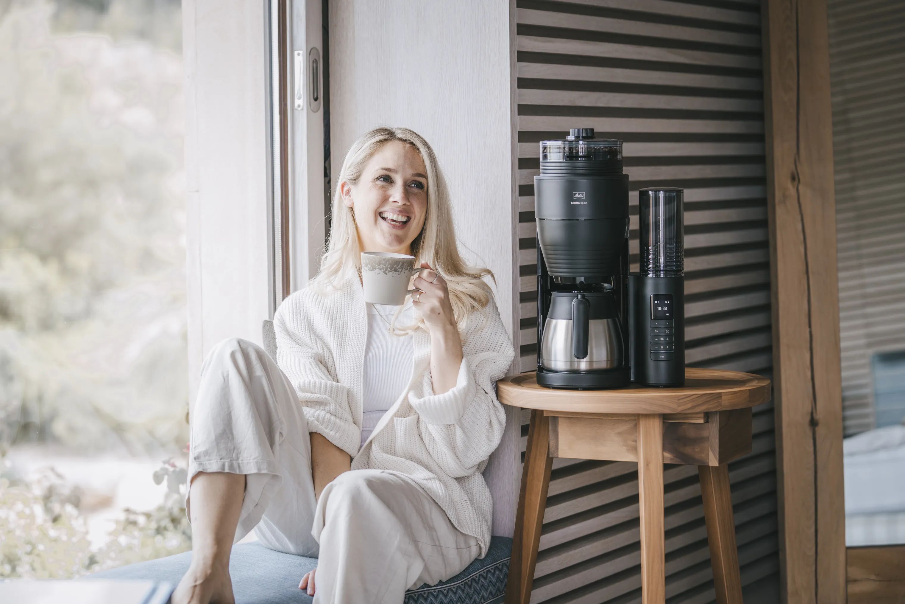 Melitta Kaffemaskiner AromaFresh Therm Pro Kaffemaskine i Sort/stål, 6