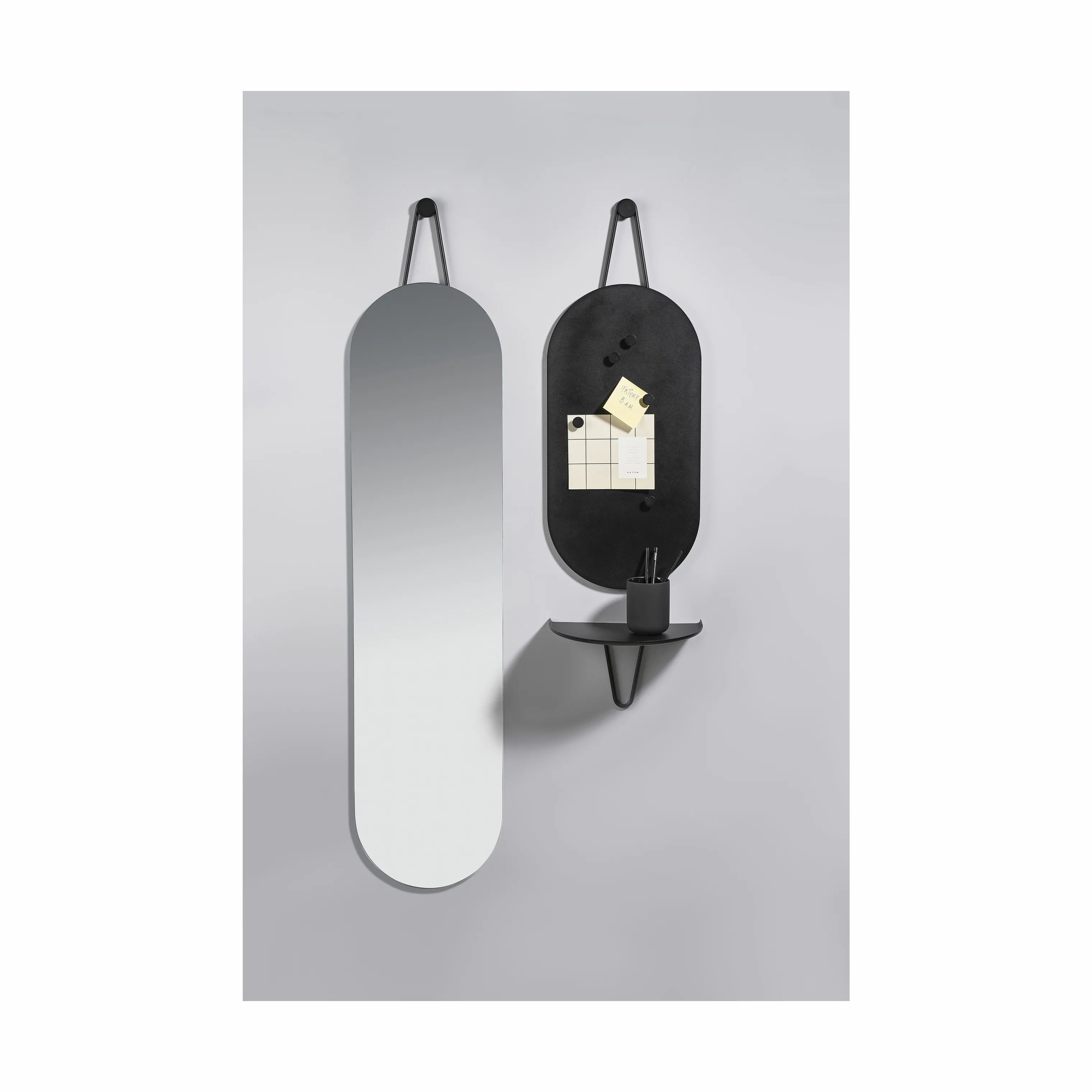 Zone Spejle A-collection A-Wall Vægspejl i Black, B30 x L120 cm, 2