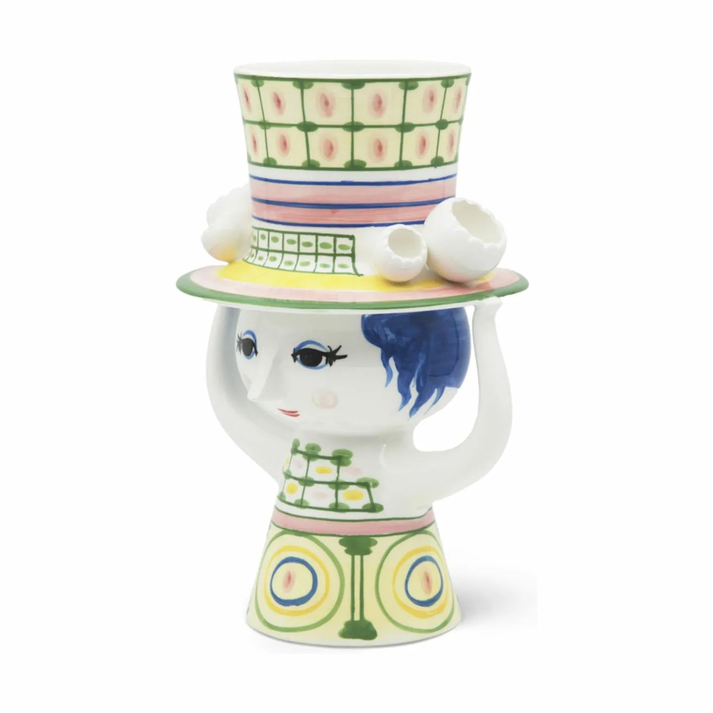 Bjørn Wiinblad Vaser Lady With Hat Vase i Grøn, 4