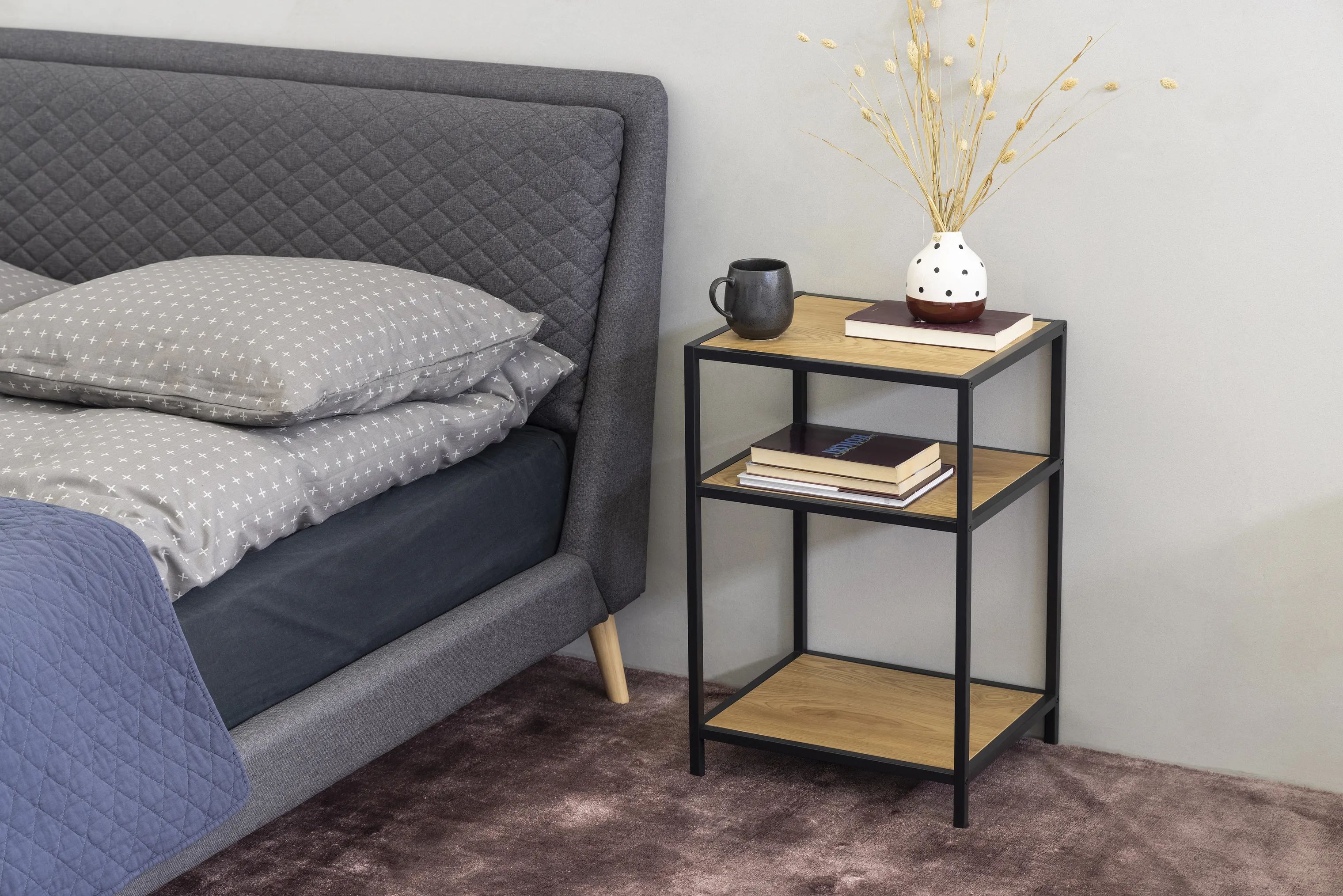 CASA Living Sengeborde Seaford Natbord i natur/sort, 2