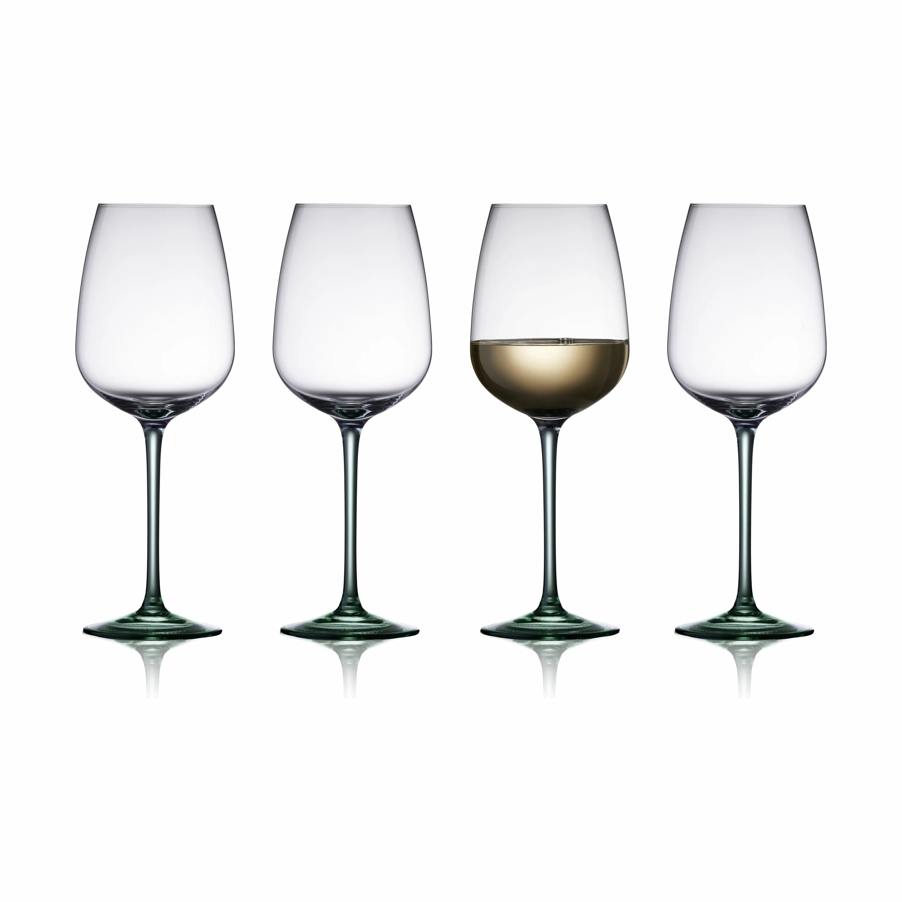 Lyngby Glas Hvidvinsglas Vienna Vinglas - 4 stk. i Grøn, 1