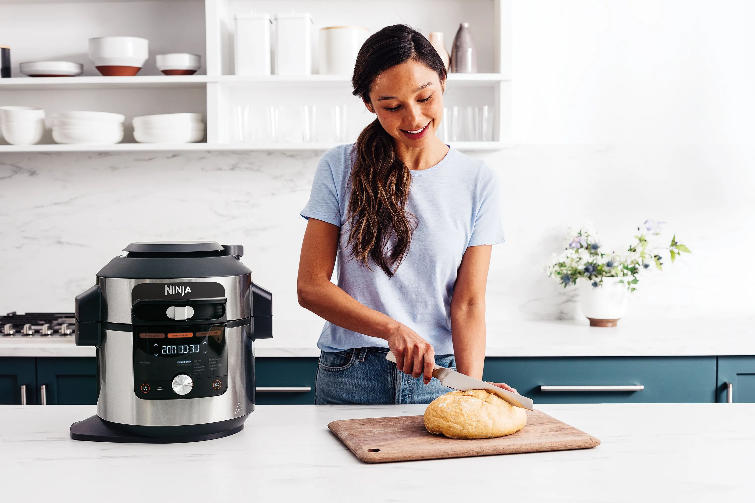 Ninja Slowcookere og multicookere Foodi ONE-Lid Multicooker 14-i-1 i Stål/sort, 3