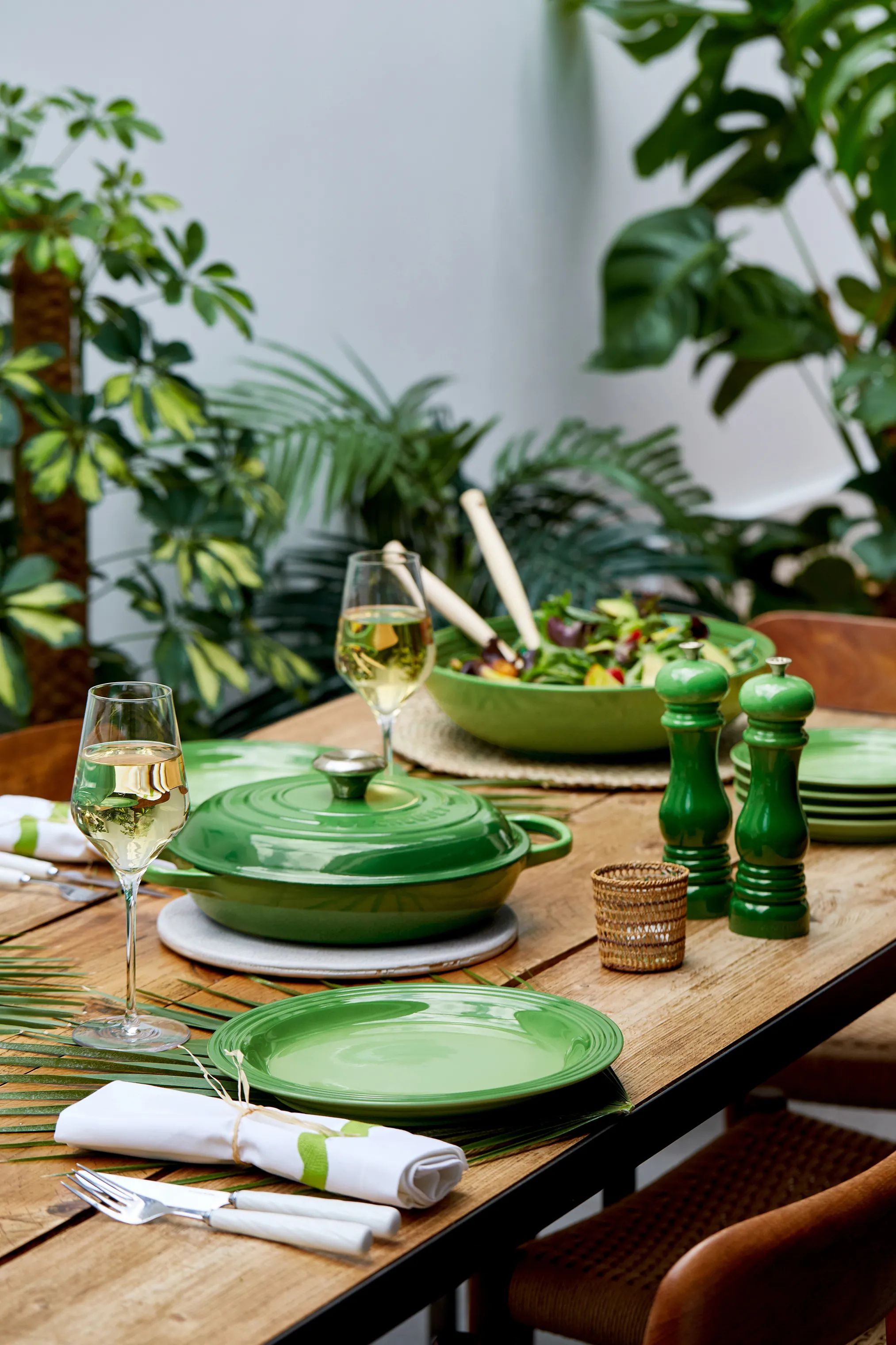 Le Creuset Middagstallerkener Signature Middagstallerken i Bamboo Green, 27 cm, 2