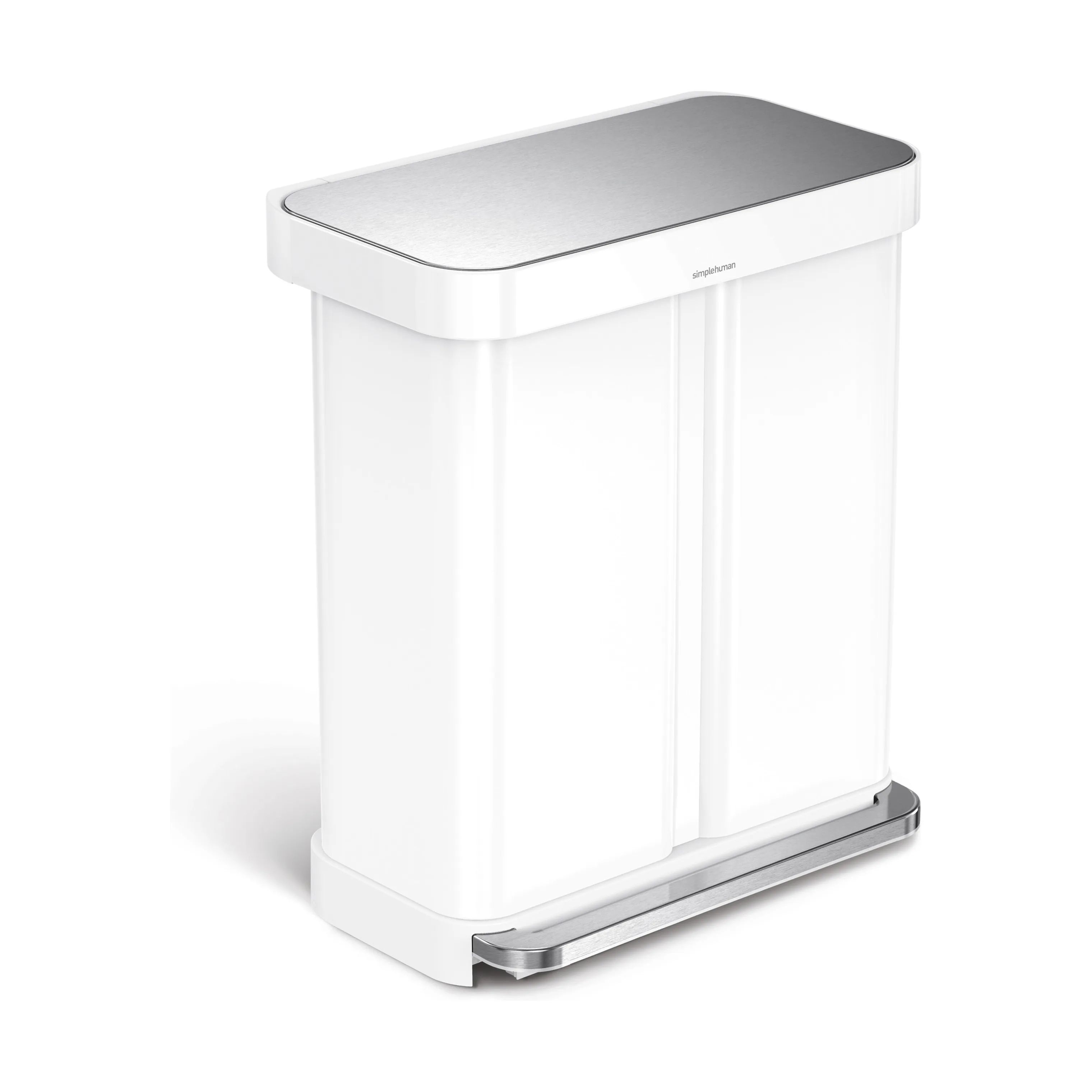 Simplehuman Pedalspande Dual Pedalspand i Hvid, 1
