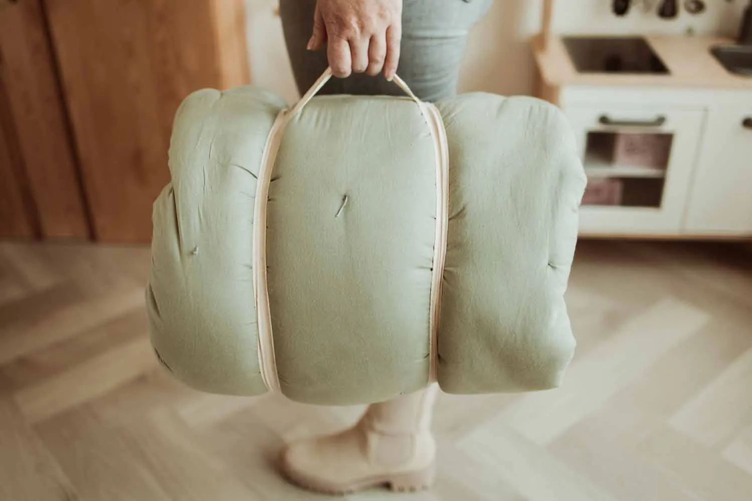 Play&Go Til børneværelset Bloom Babynest Legemåtte i Grøn, 6
