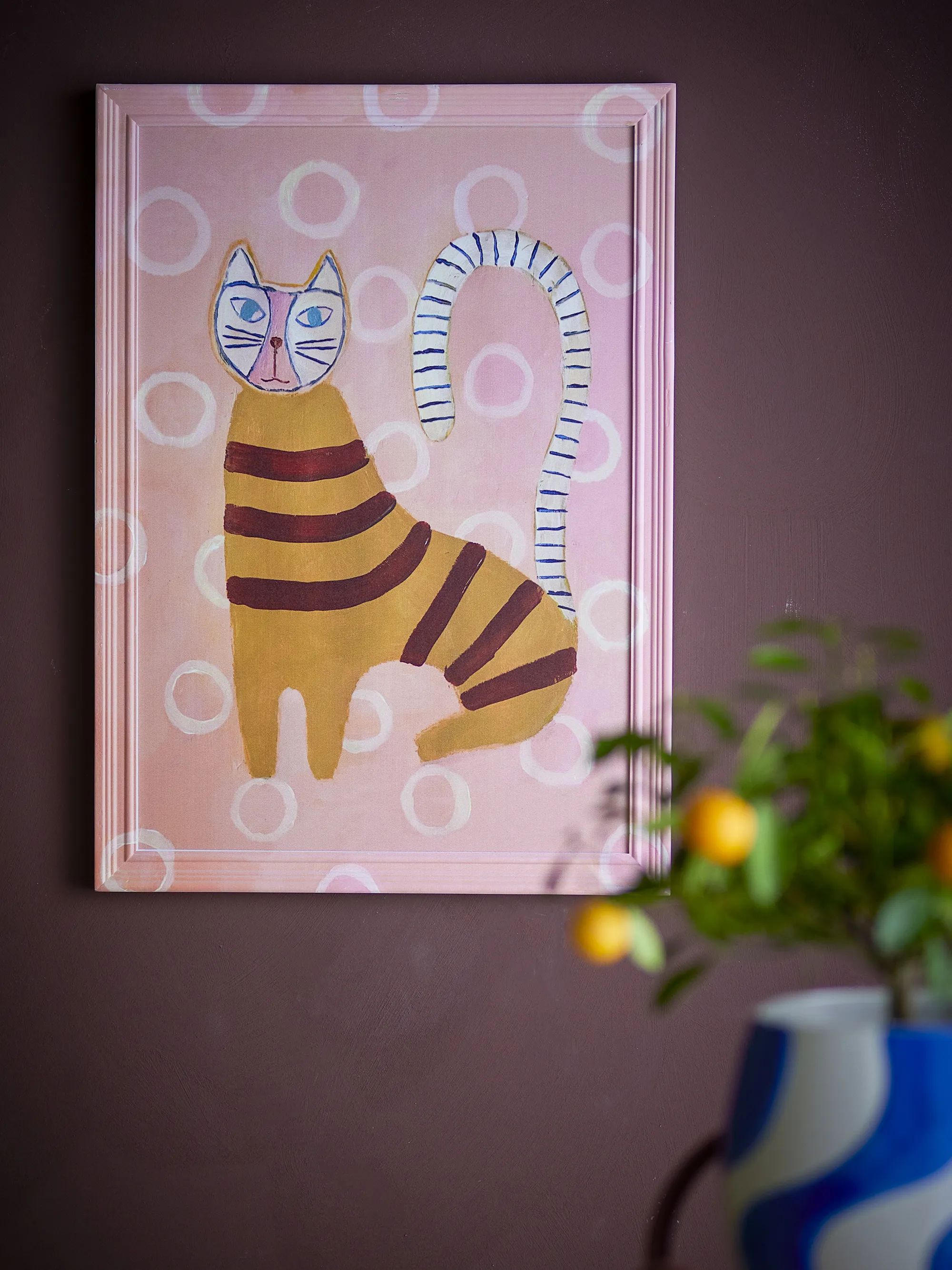 Bloomingville Plakater Billede - Missy Illustration med ramme i Rose, 2