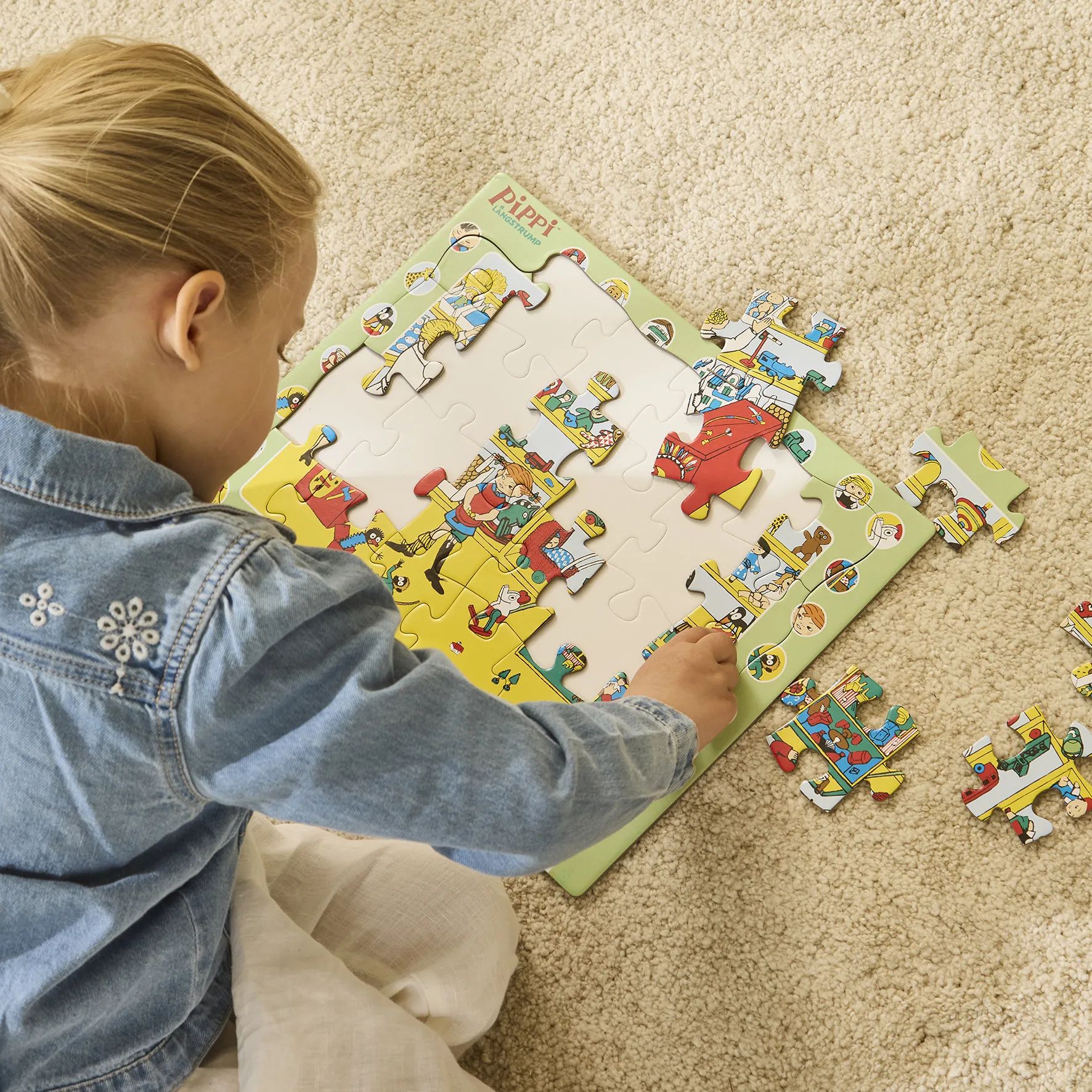 Barbo Toys Puslespil Pippi Langstrømpe Pippi Langstrømpe Puslespil - Tingfinder i Multifarvet, 2