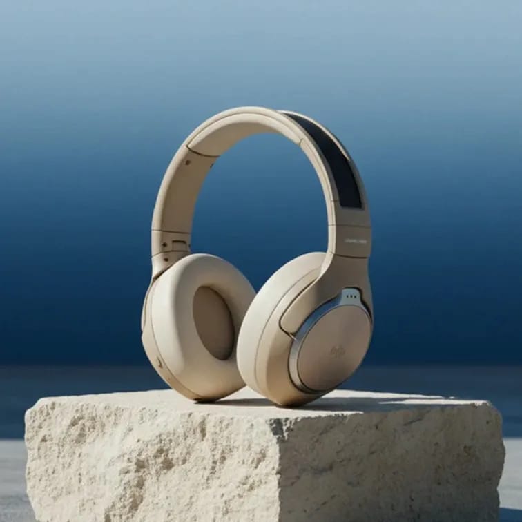 Soundliving Hovedtelefoner Solar Høretelefoner i Beige, 3