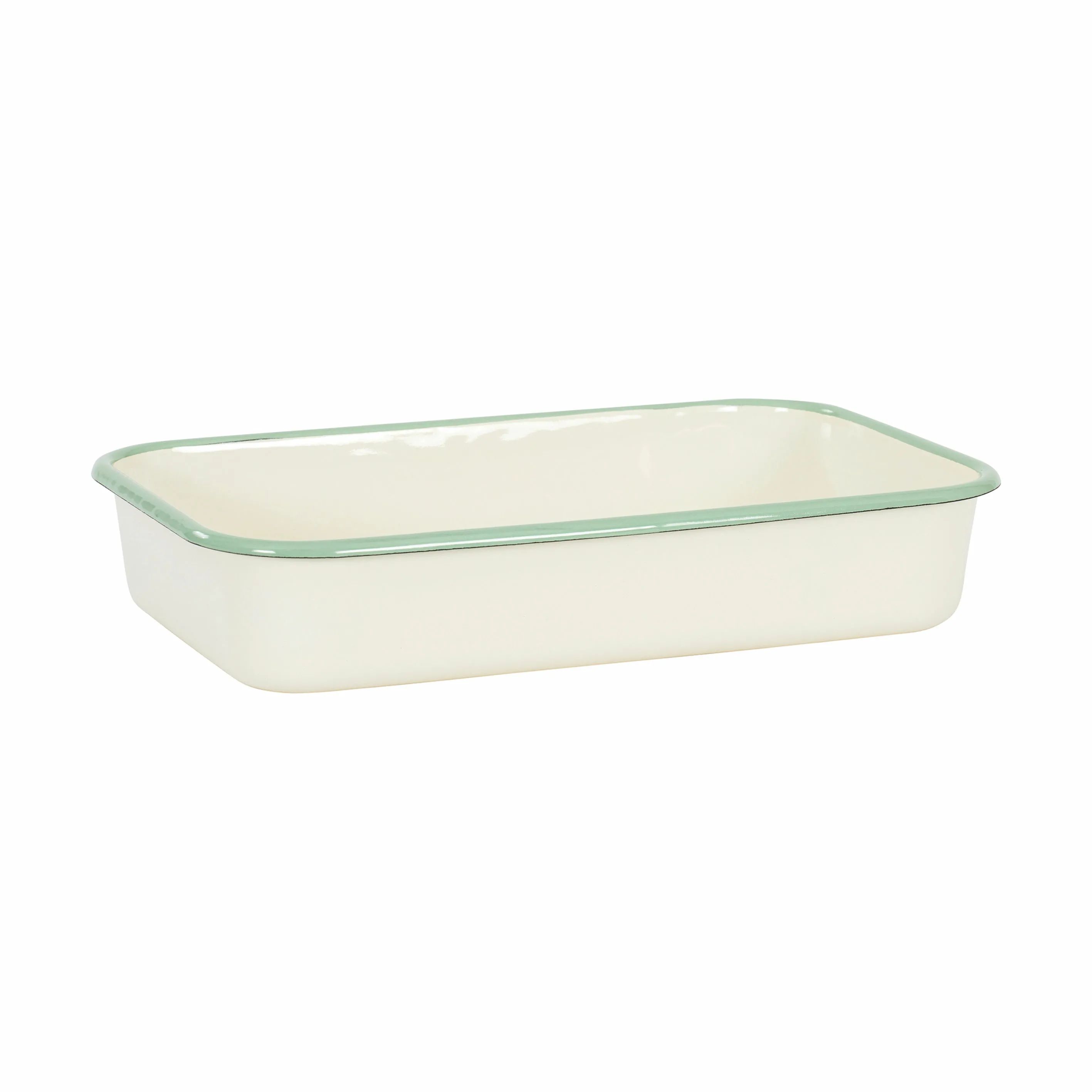 Kockums Jernverk Ovnfaste fade Ovnfast fad i Cream Lux/Green, B19,8 x L31,5 cm, 1