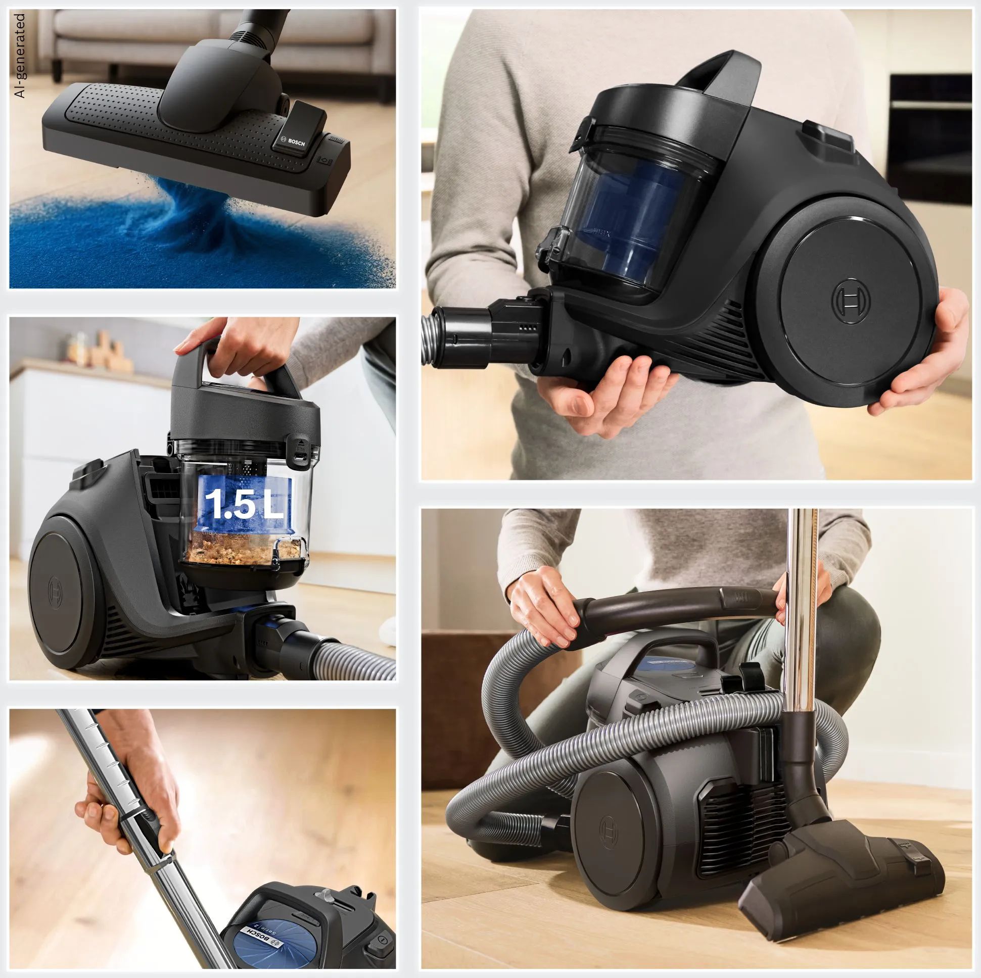 Bosch Støvsugere Serie 2 Støvsuger BGS05BA2HT i Sort/blå, 3