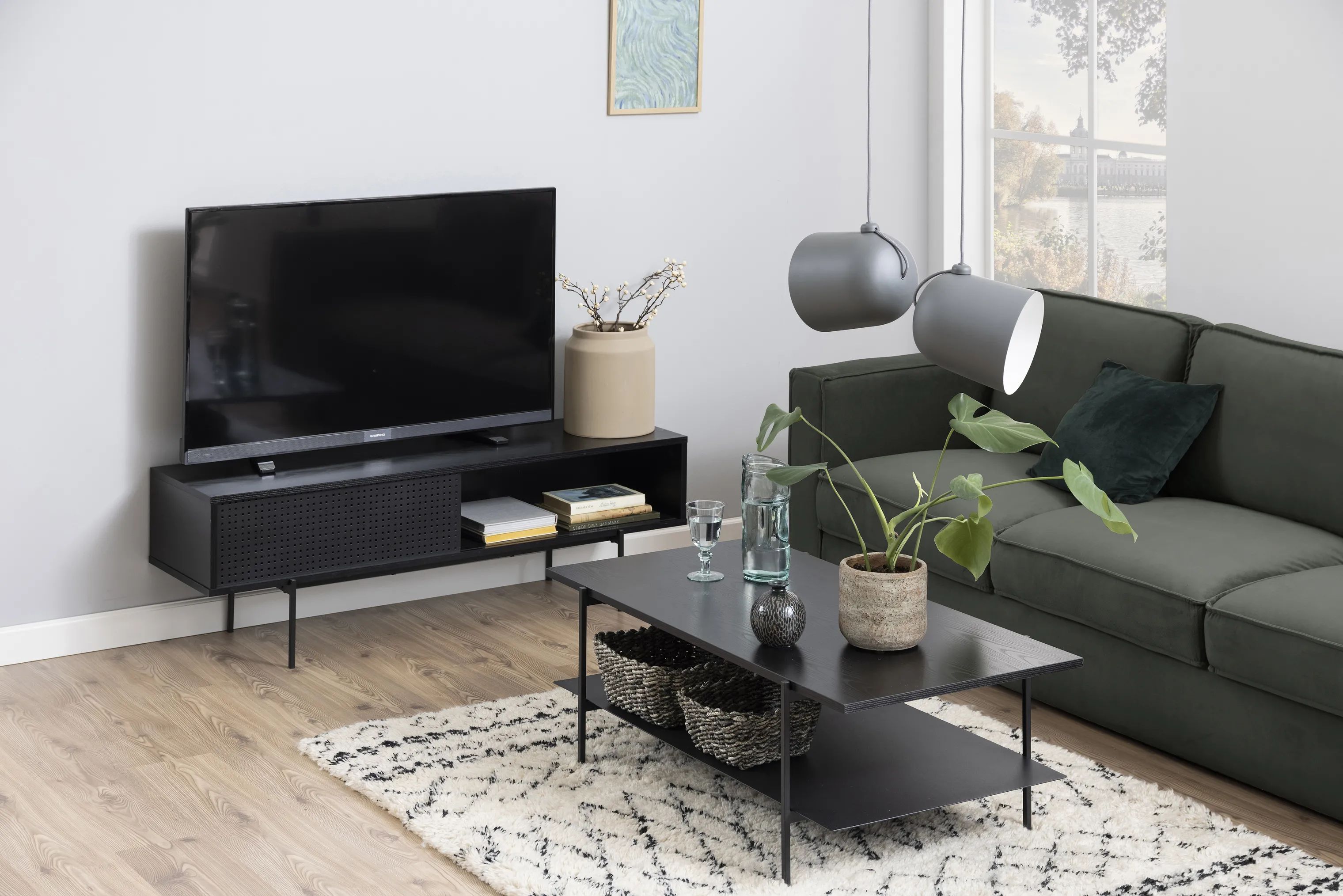 CASA Living TV-borde Angus TV-bord i H44,5 x B40 x L140 cm, 3