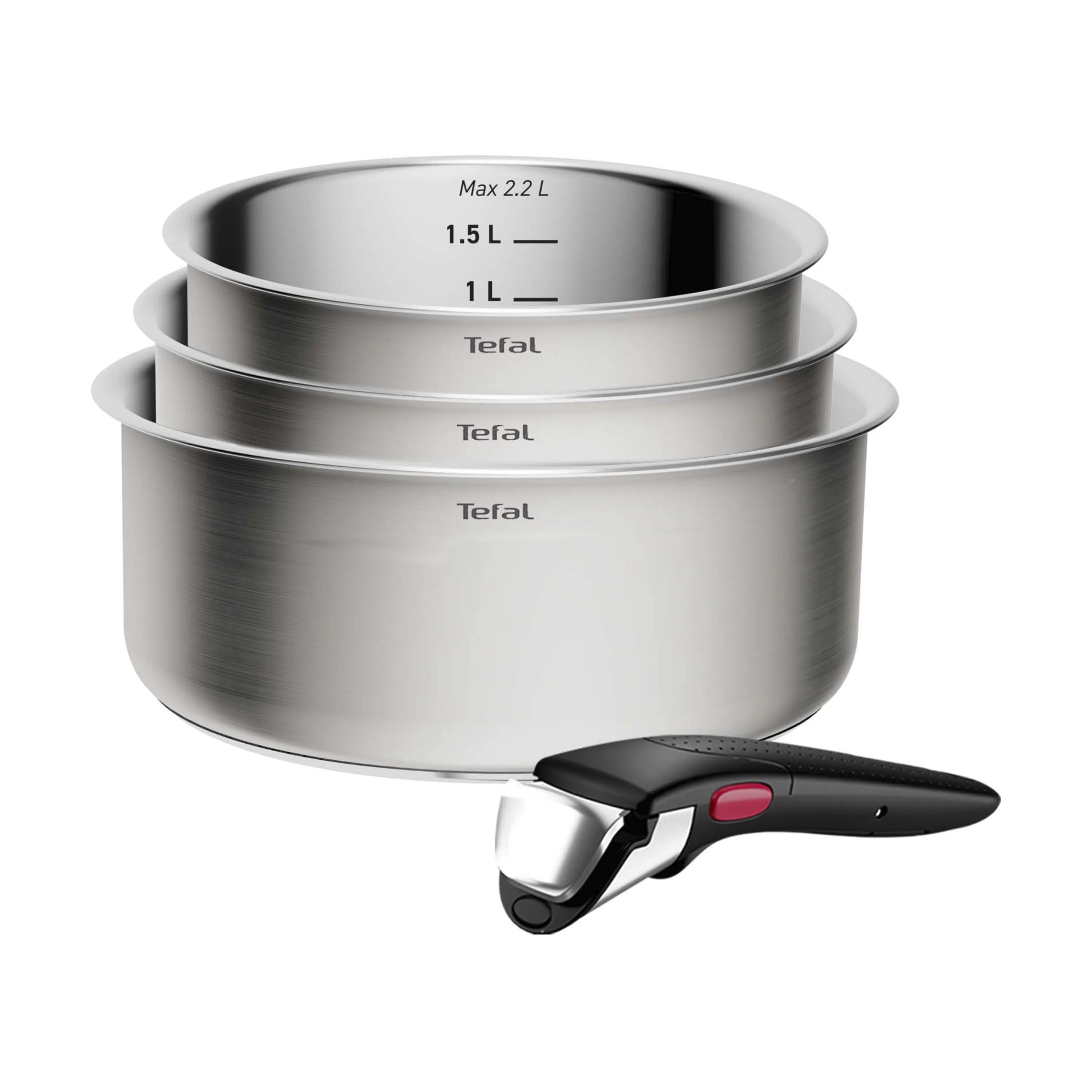 Tefal Grydesæt Ingenio Emotion Plus SS Grydesæt - 4 dele i Sølvfarvet, 1
