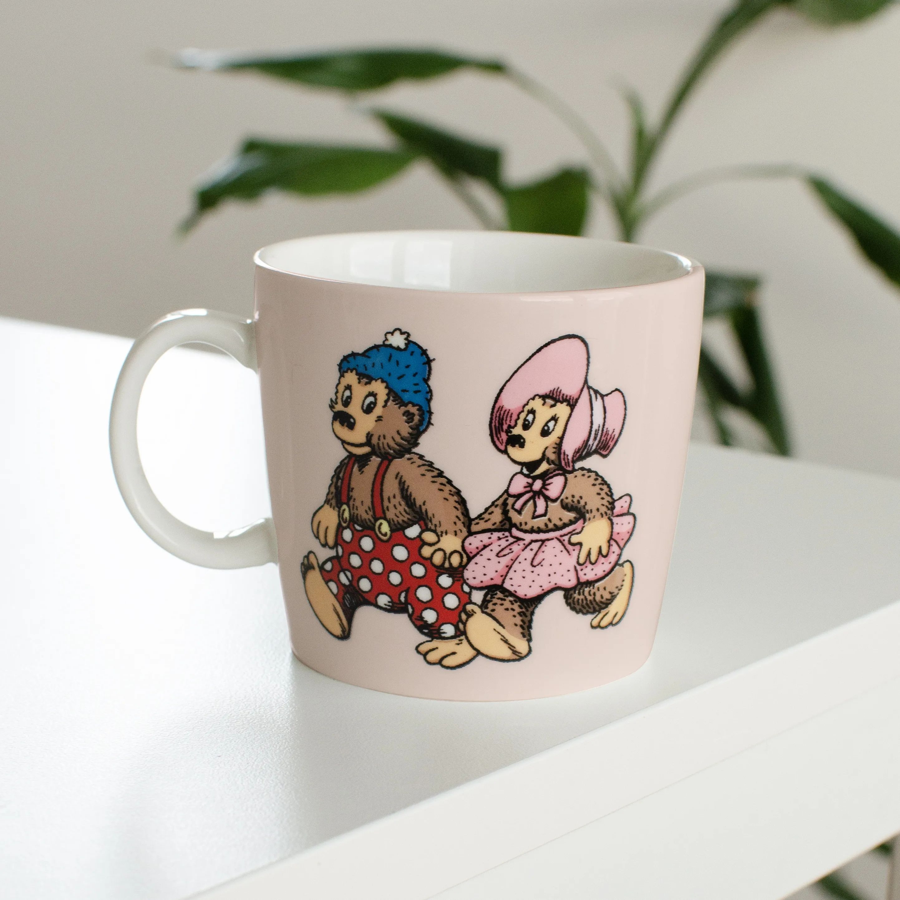 Barbo Toys Krus og kopper med hank RASMUS KLUM Krus - Kindkys i Beige/hvid/lyserød, 2