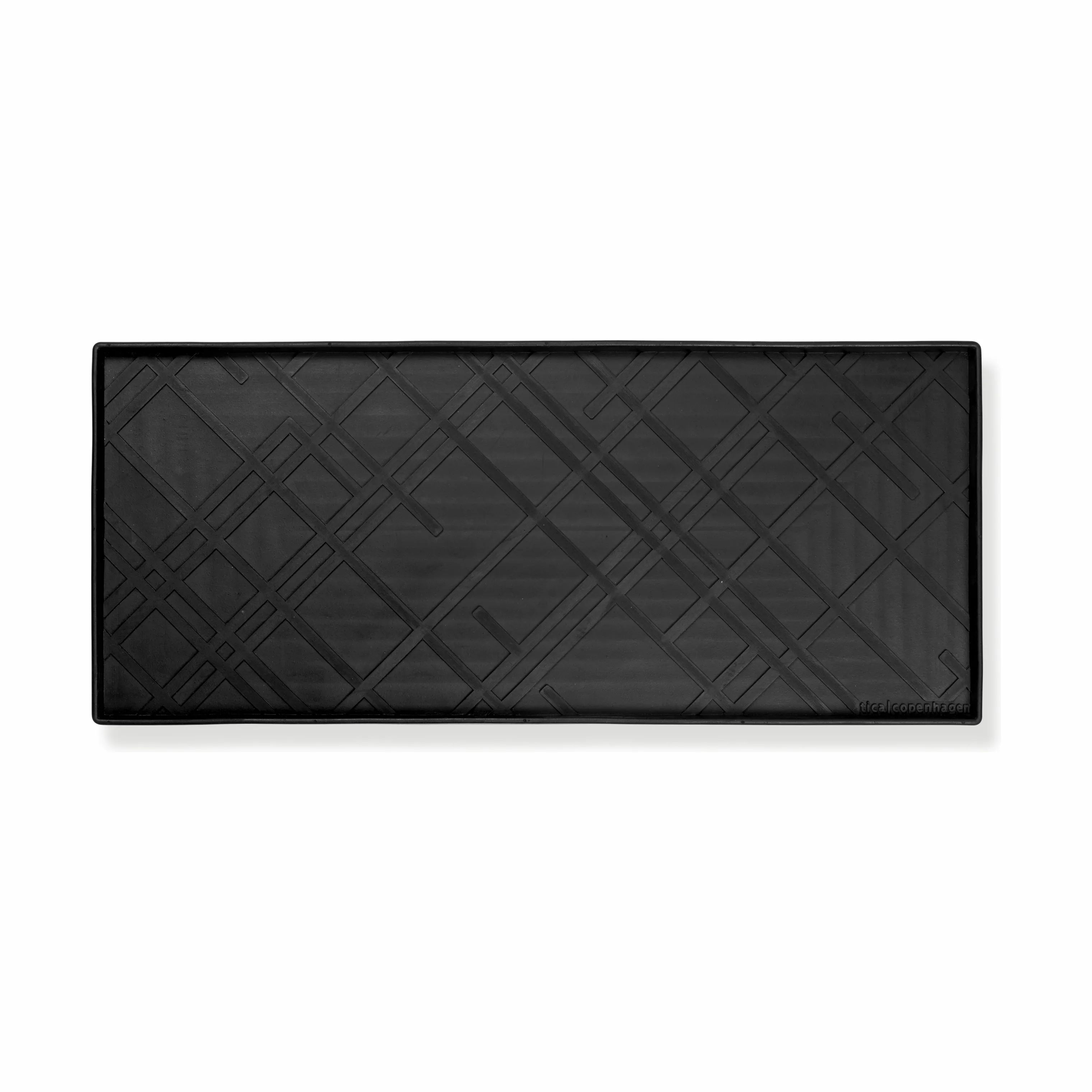 Tica Copenhagen Dørmåtter Lines Skobakke i Sort, B38 x L88 cm, 4