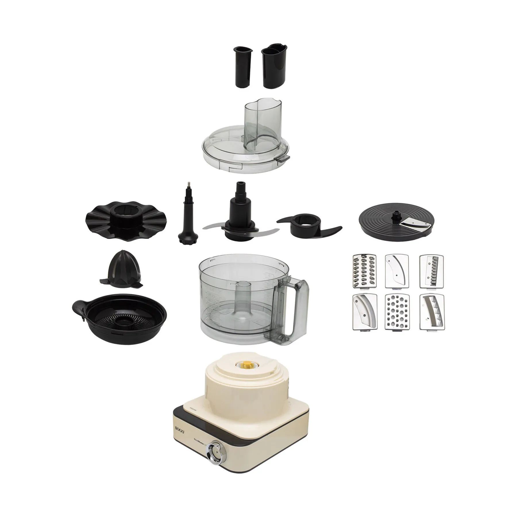 Sogo Foodprocessorer Foodprocessor i Beige, 3