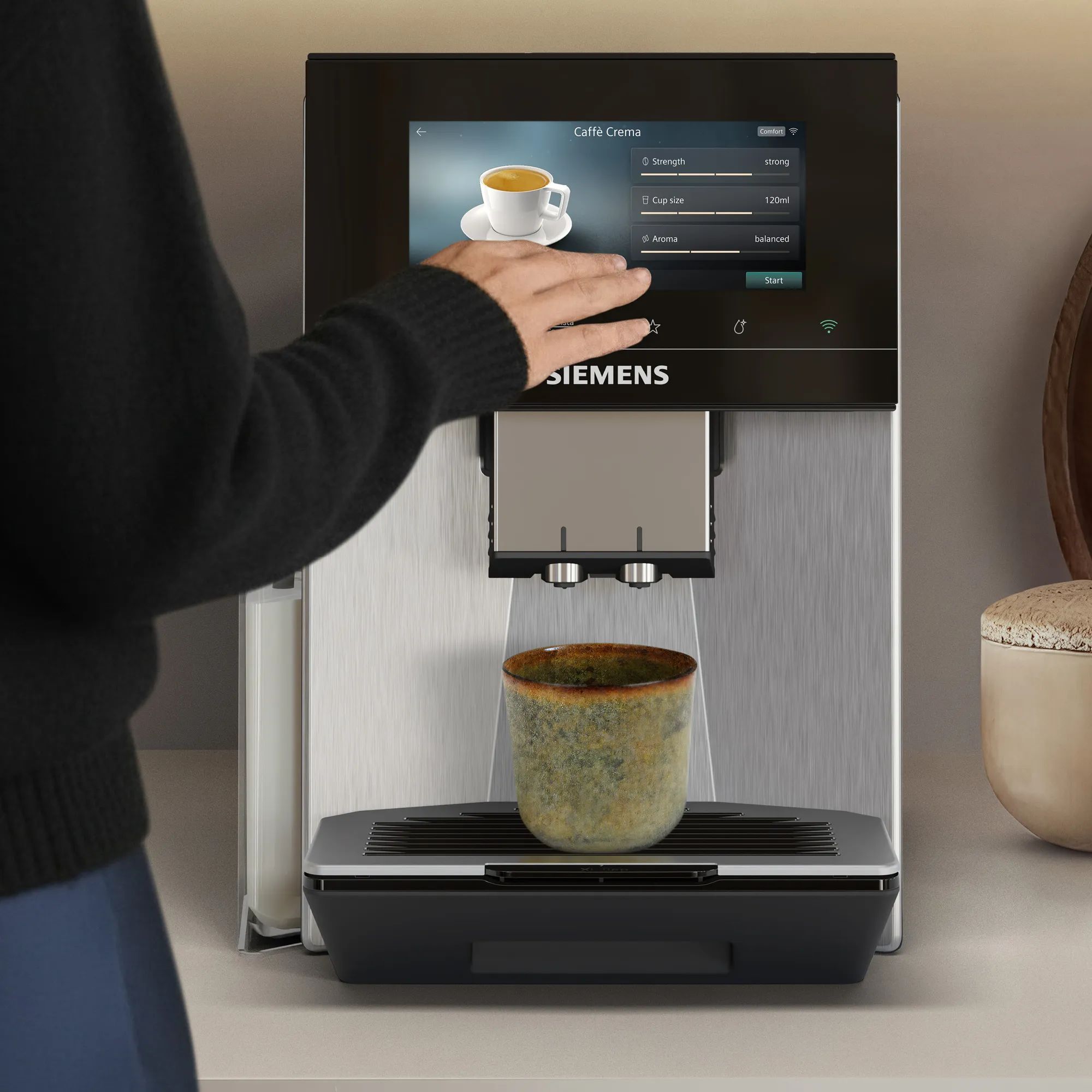 Siemens Espressomaskiner EQ900 iAroma Espressomaskine TQ925E03 i Grå, 4