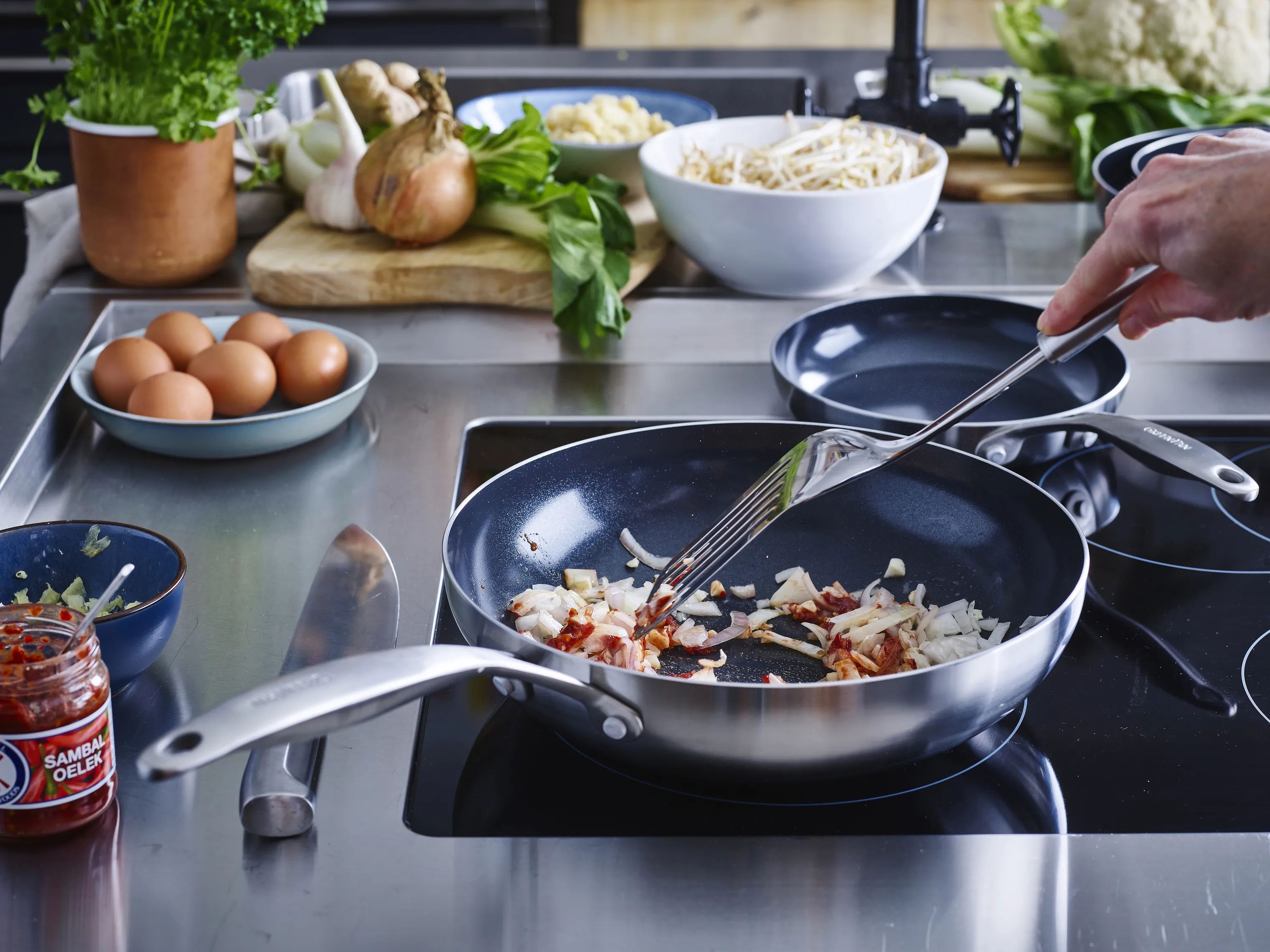 Greenpan Wokpander Geneva Wok i B28,5 x L49 cm, 3