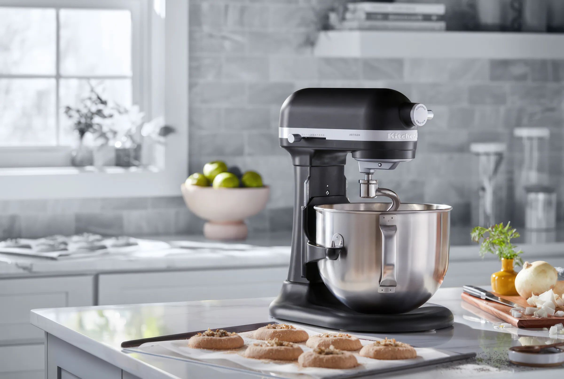 KitchenAid Røremaskiner Artisan Køkkenmaskine 5KSM60SPXEBM i Black matte, 2