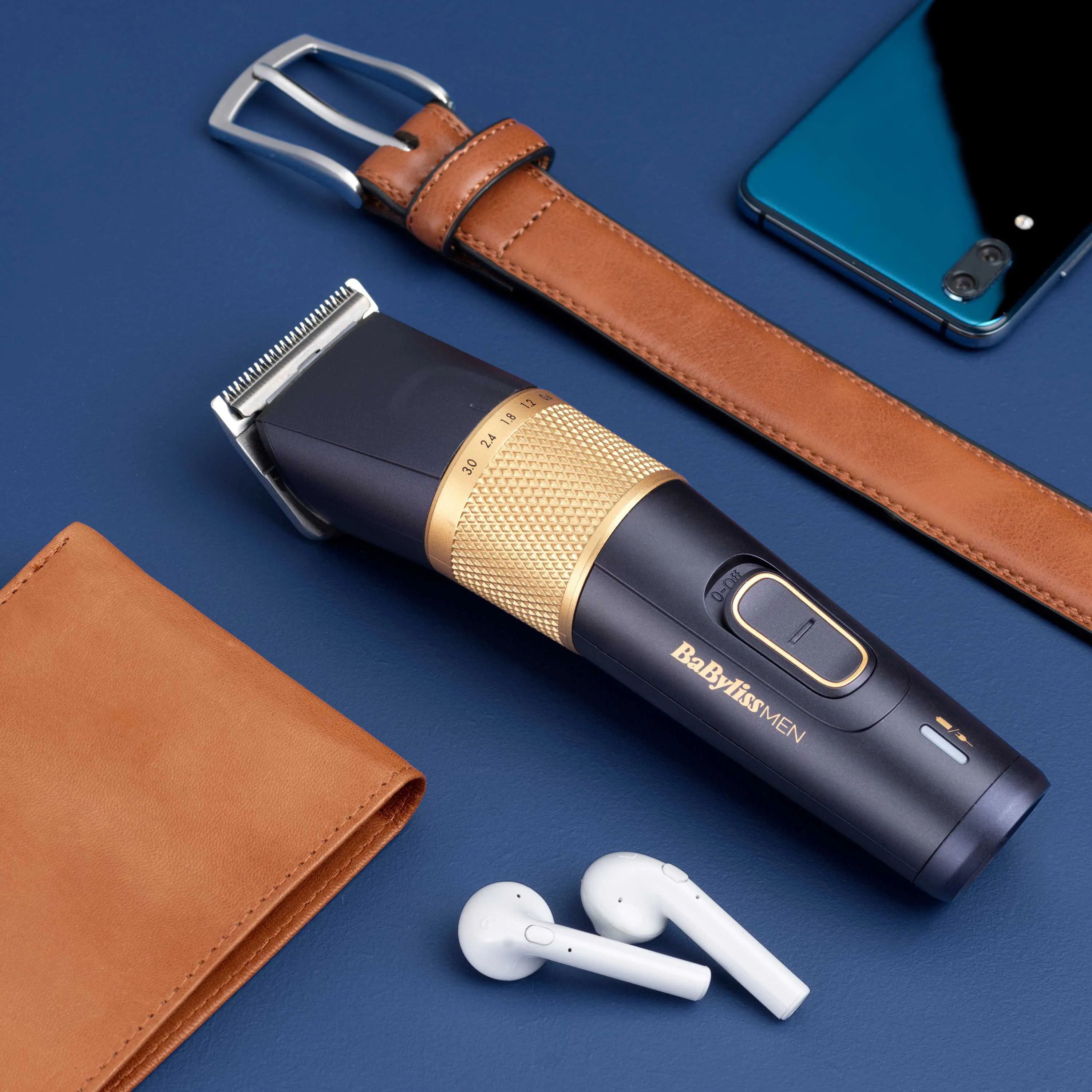 BaByliss Trimmere Lithium Power Hårklipper E986E i Blå/guld, 2