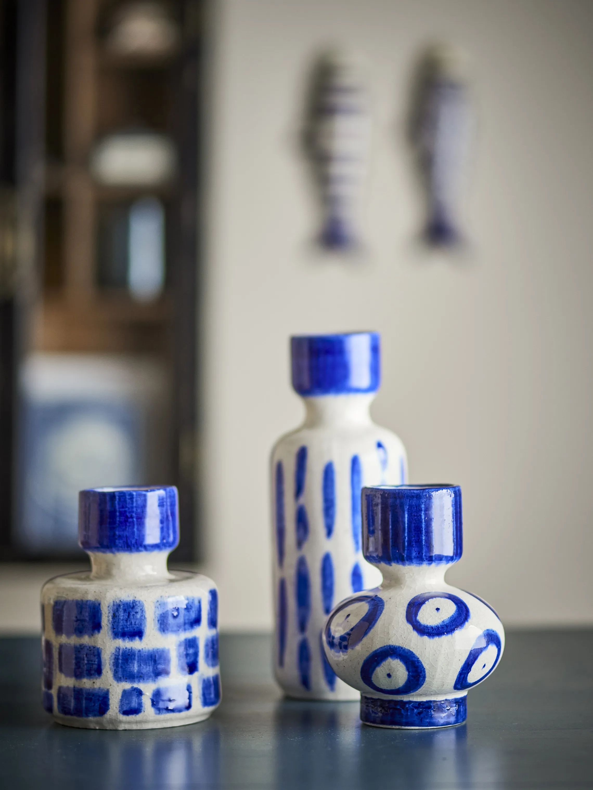 Creative Collection Vaser Romane Vase - 3 stk. i Blå, 2