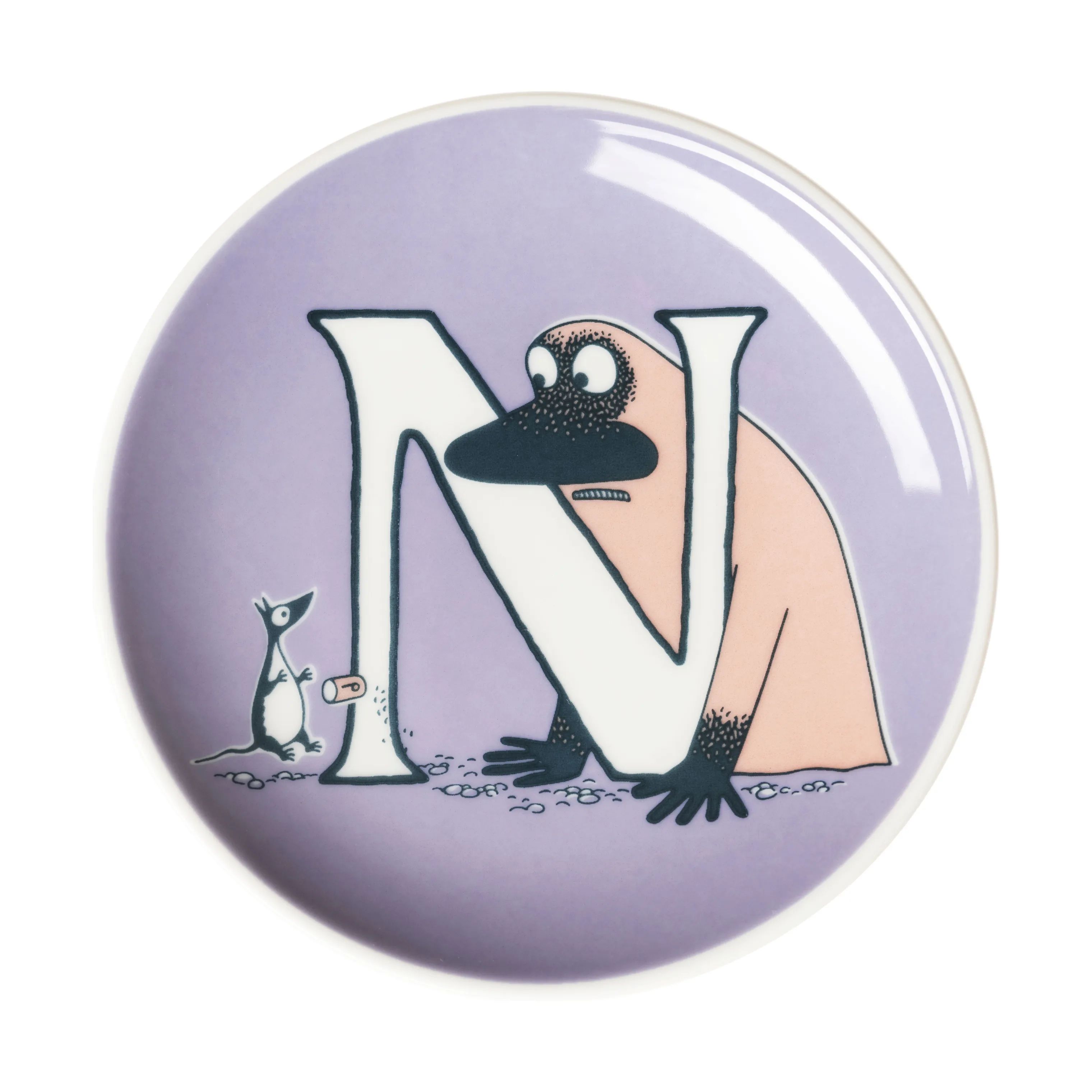 Moomin Arabia Kagetallerkener Arabia Service ABC Tallerken - N i N, 1