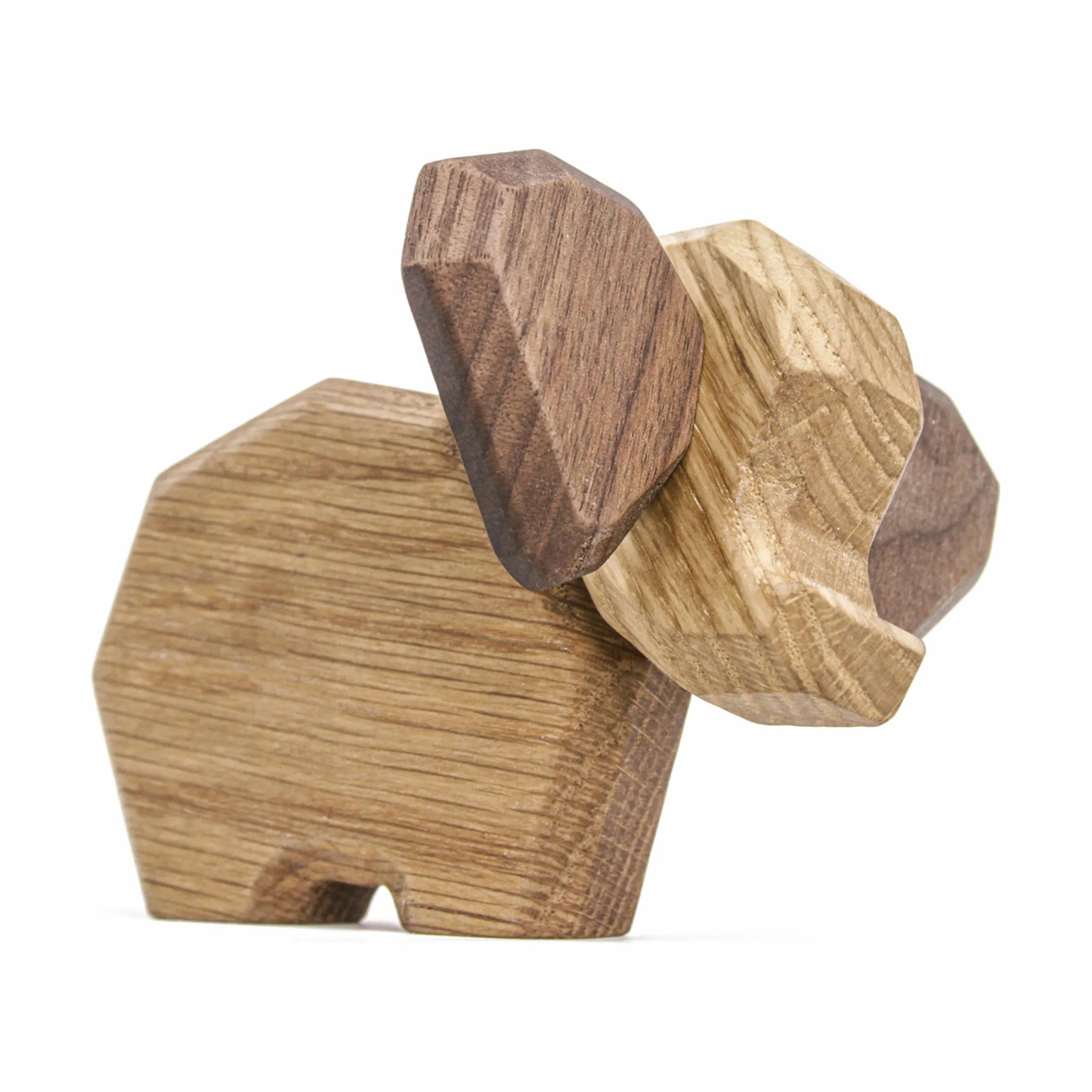 FableWood Dyrefigurer Lille Elefant i Natur, 1