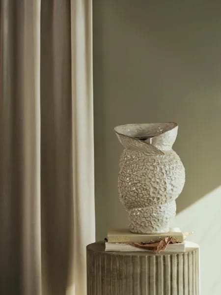 Broste Copenhagen Vaser Shelly Vase i Hvid, 3