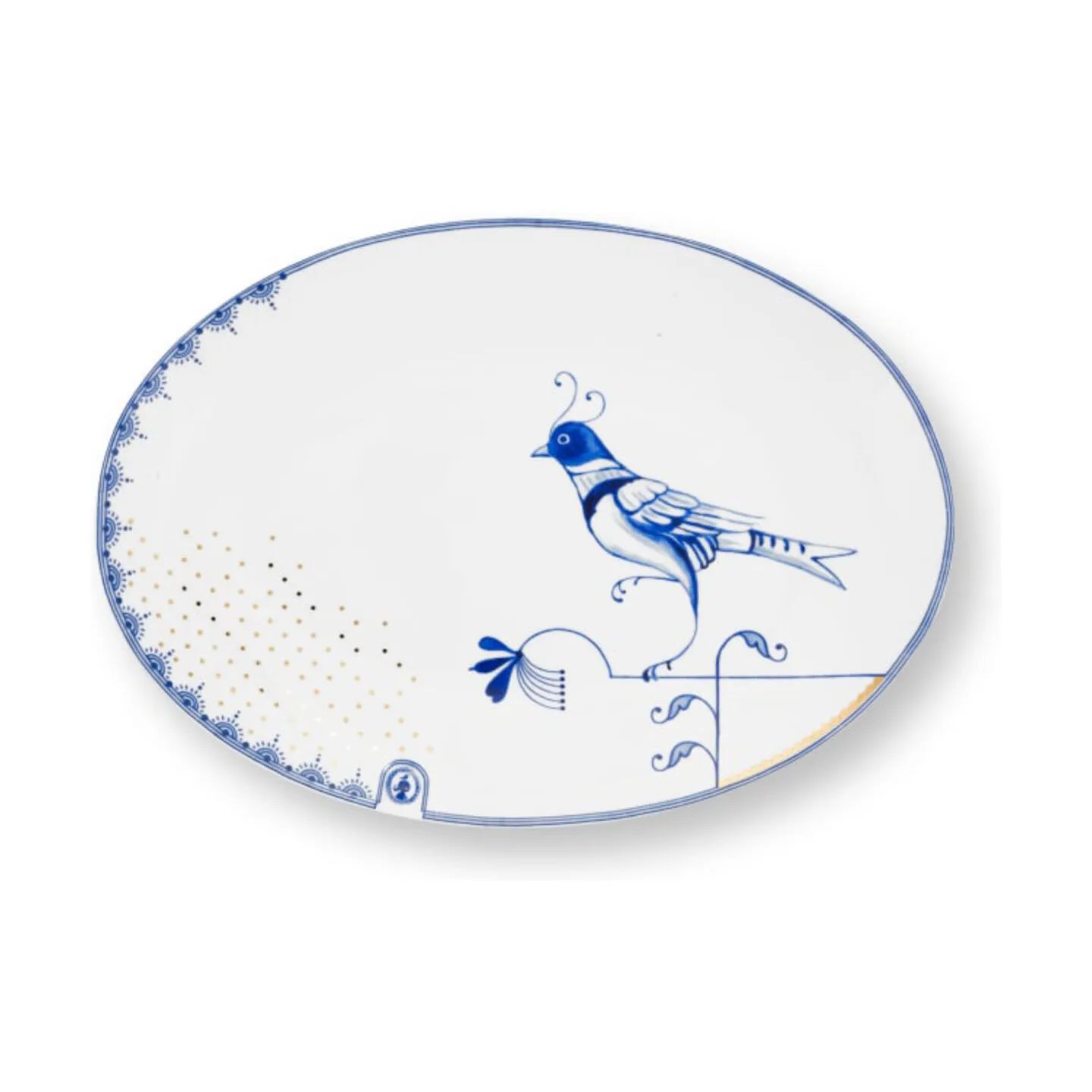 PIP Studio Serveringsfade Blue Bird Tallerken i 30,2 cm, 1