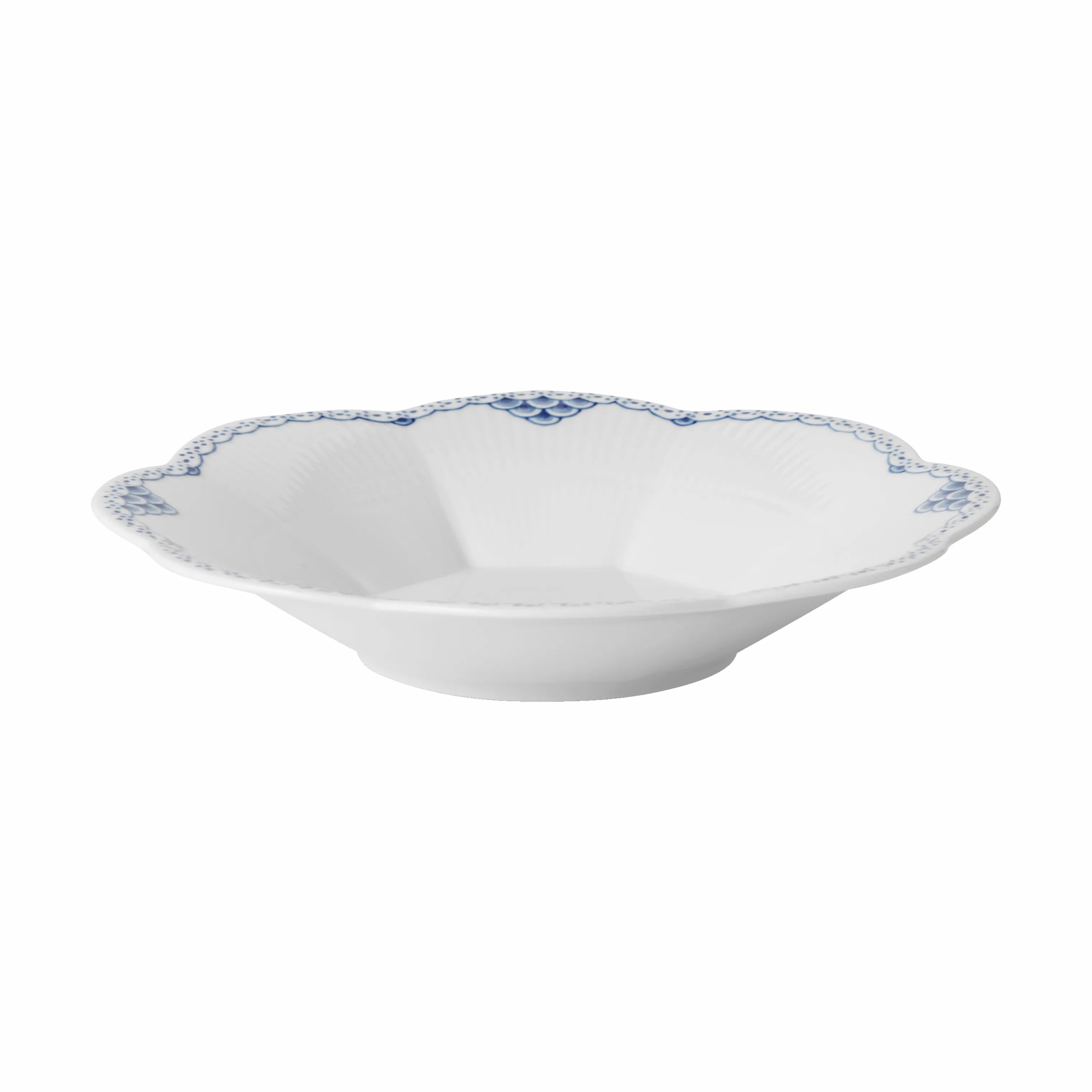 Royal Copenhagen Serveringsskåle Prinsesse Kantet Skål i Koboltblå/hvid, 25,5 cm, 2