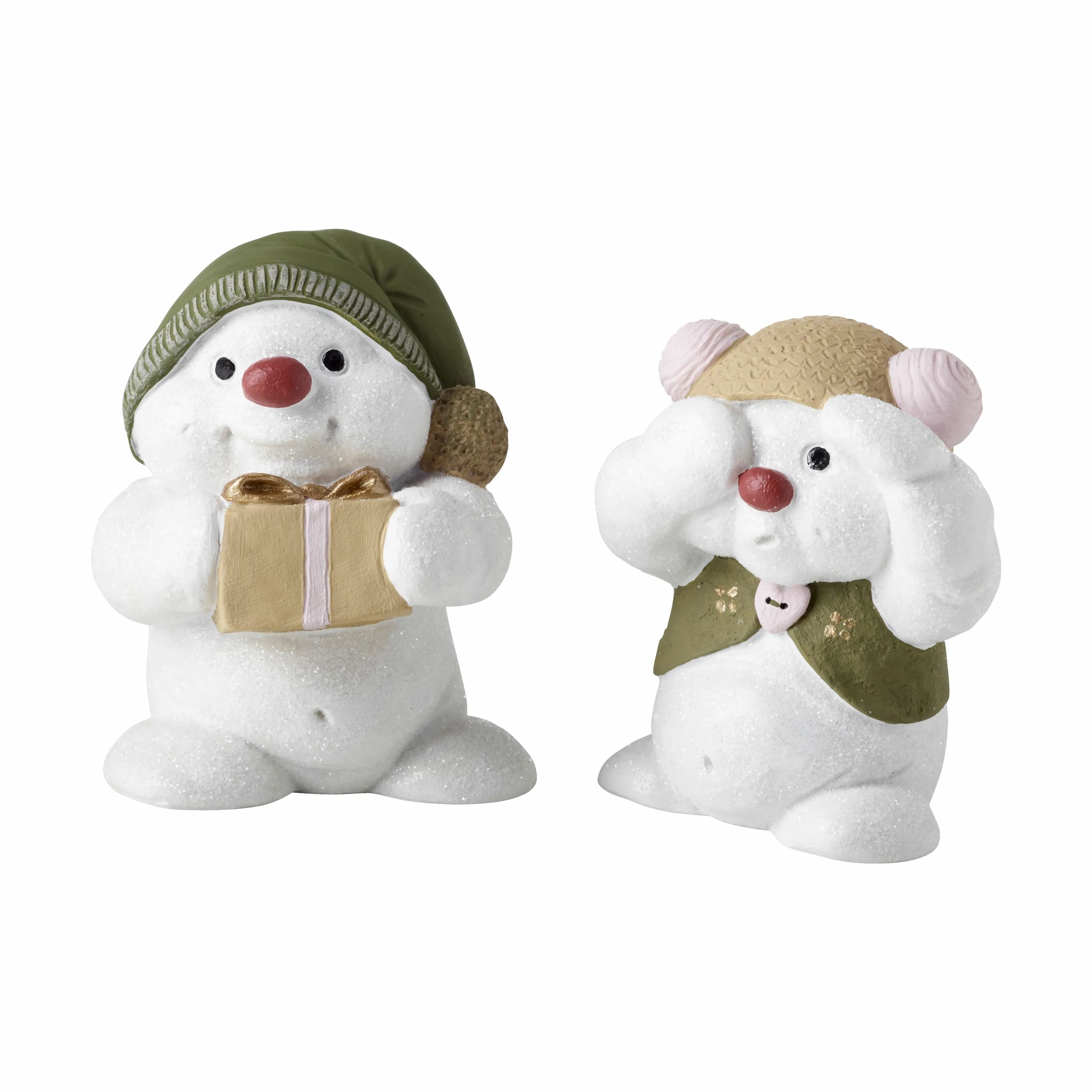 Klarborg Julefigurer Snemænd 2020 - Ejner & Elvine i multifarvet, 6 cm, 1