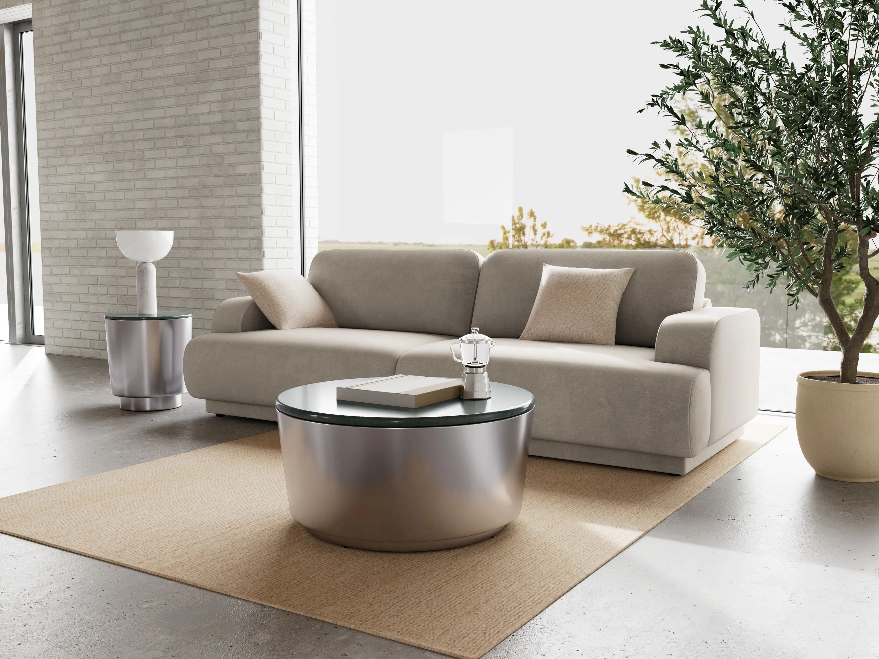 CASA Living Sofaborde Cangas Sofabord i Grøn, 80 cm, 2