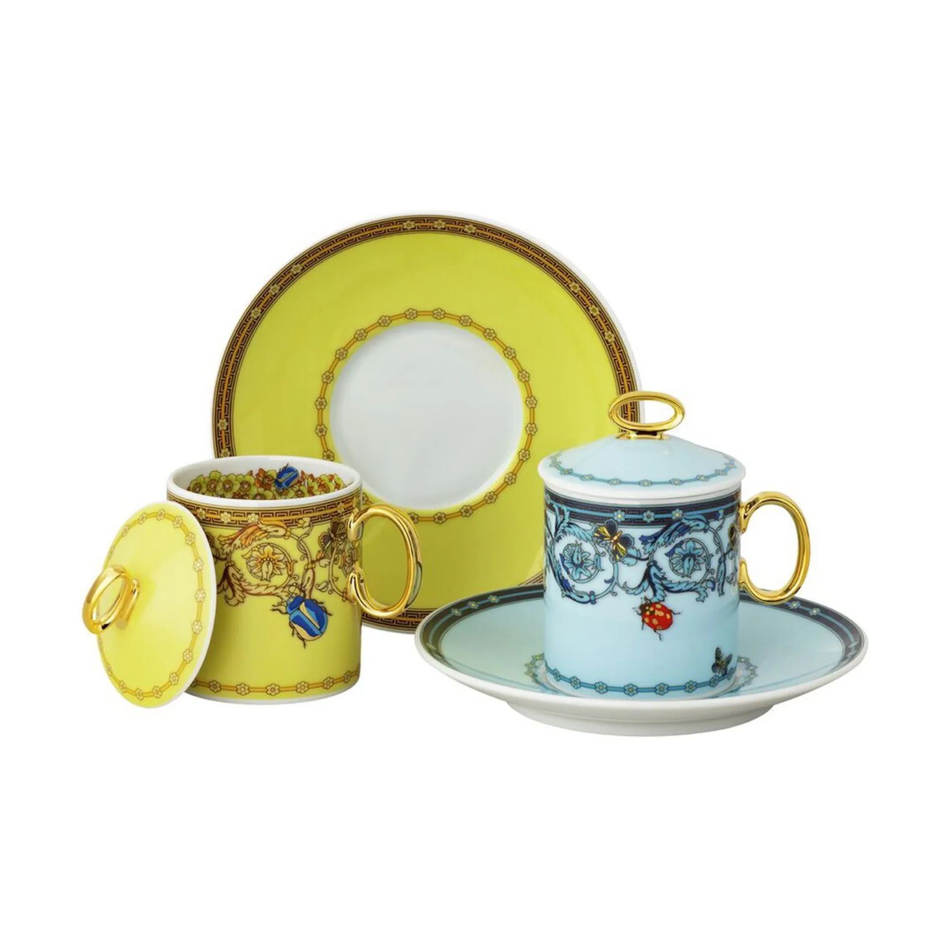 Versace Espressokopper Le Jardin Espressosæt - 6 dele i Blue/Yellow, 2