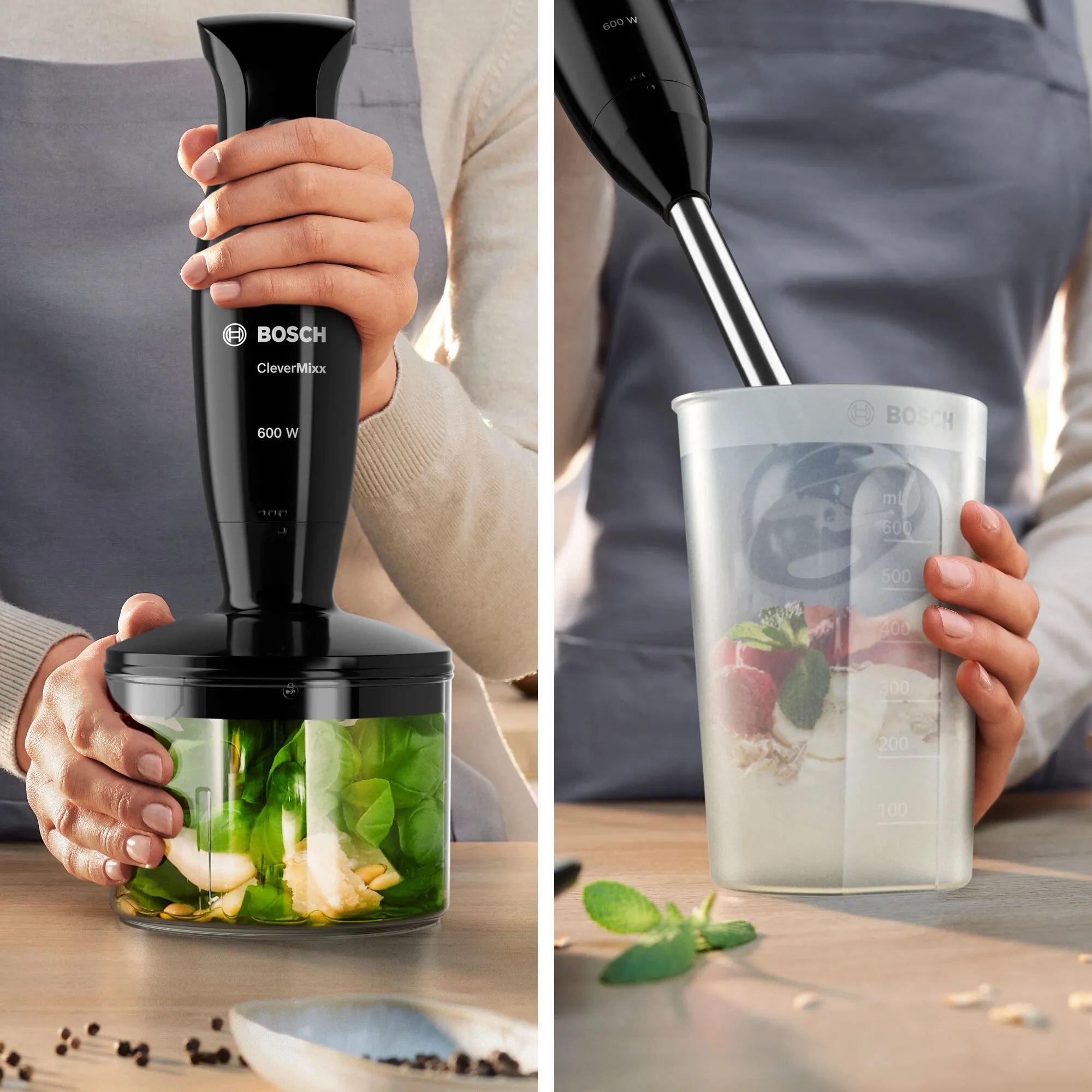 Bosch Stavblendere CleverMixx Stavblender i Piano sort, 2